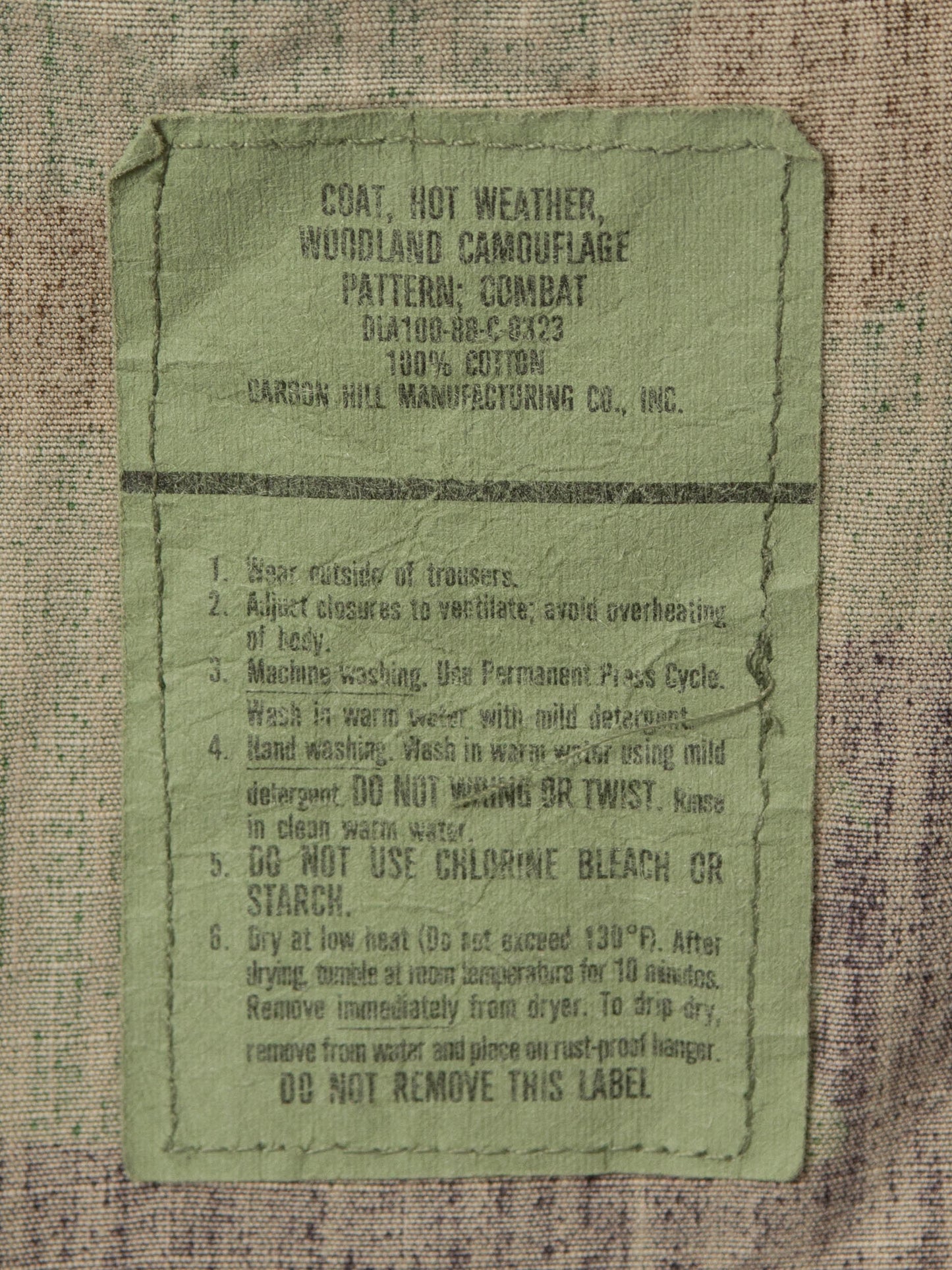 Vtg 1980s US Army Ripstop Woodland Camo Jacket (S-Short)