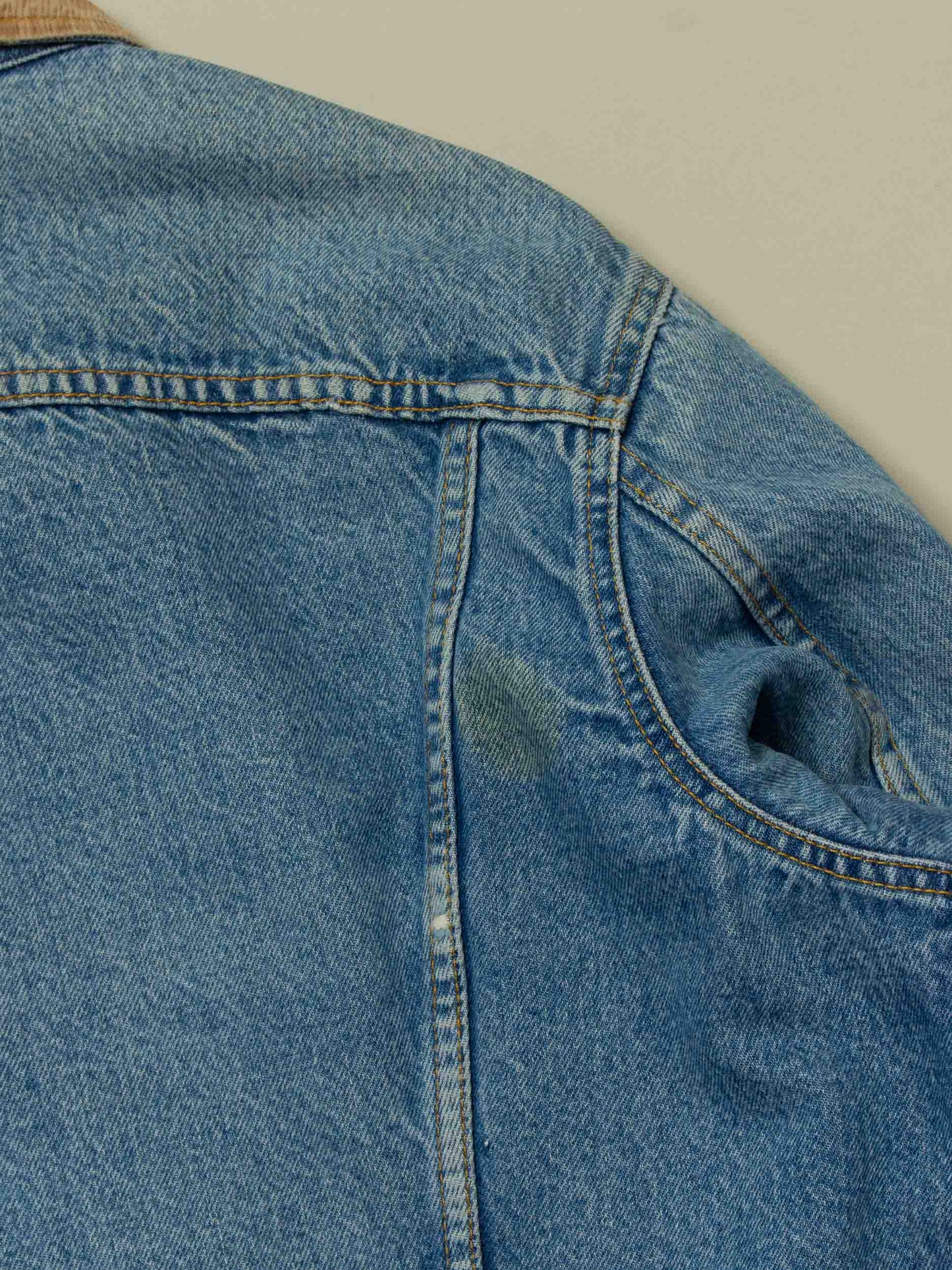 Vtg 1980s Lee Storm Rider Lined Denim Jacket (L)