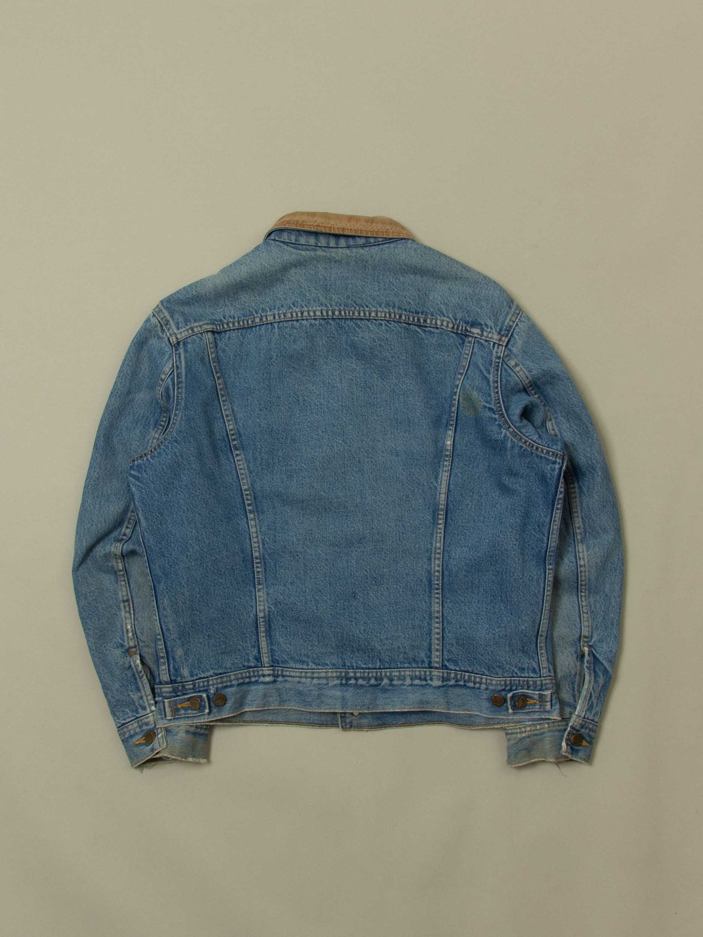 Vtg 1980s Lee Storm Rider Lined Denim Jacket (L)