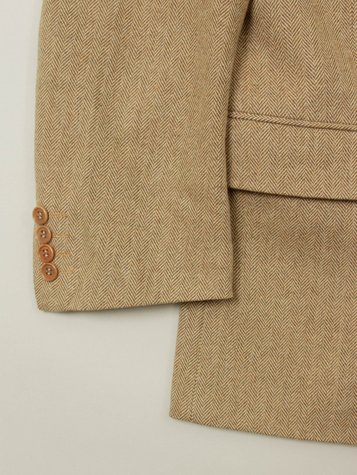 Vtg 1980s Herringbone Wool Blazer (L)