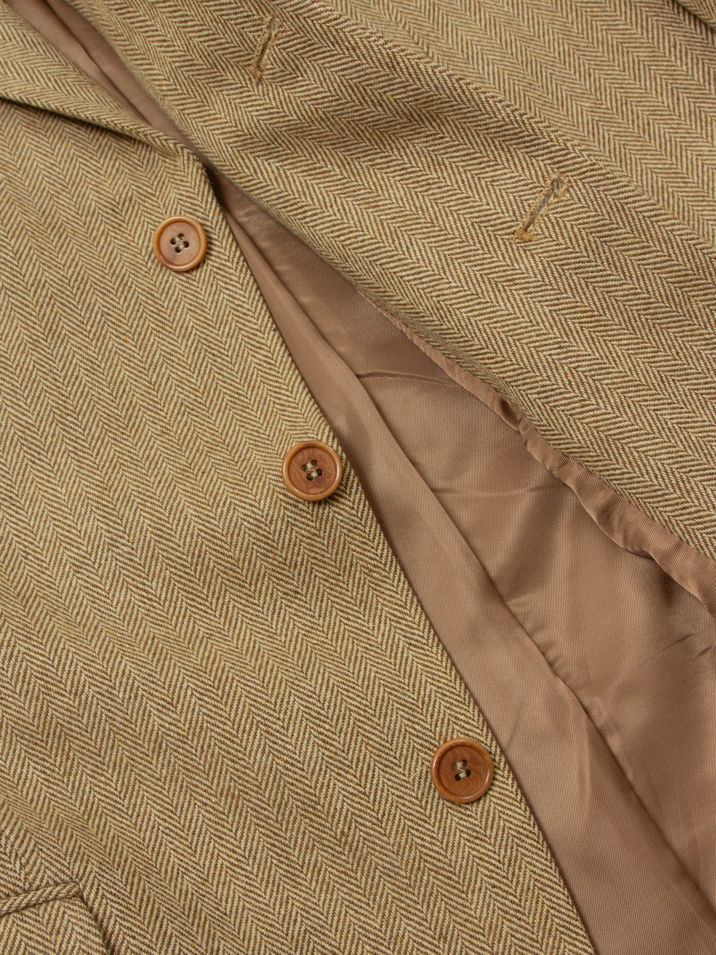 Vtg 1980s Herringbone Wool Blazer (L)