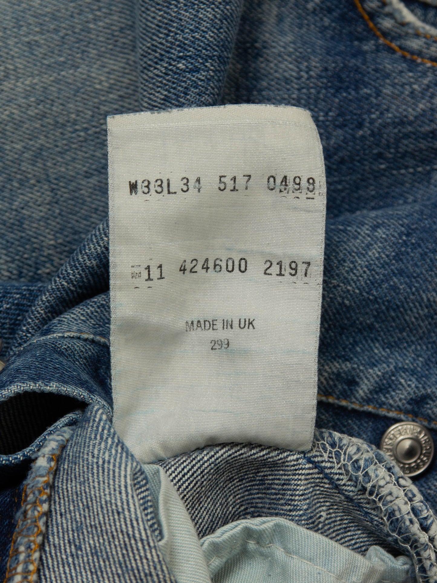 Vtg 1990s Levi's 501 Jeans - Made in UK (32x34)