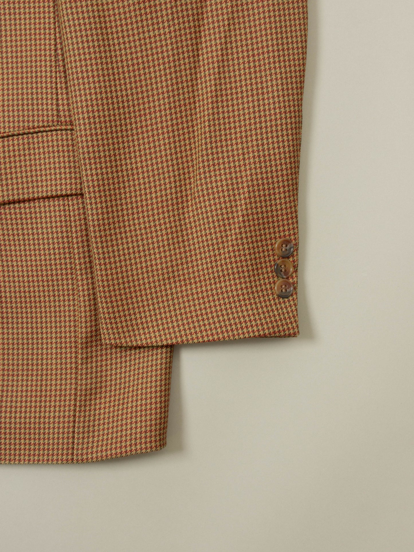 Vtg 1980s Houndstooth Wool Blazer (XL)