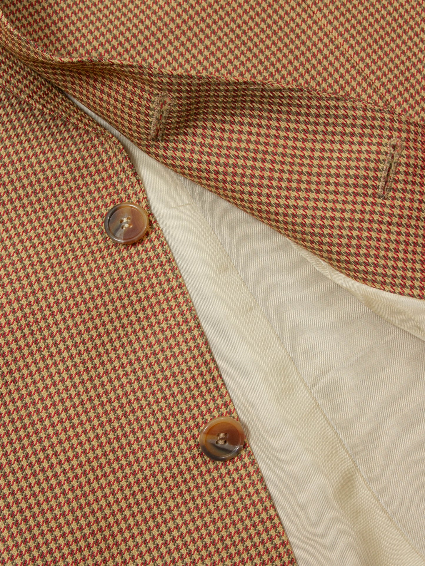 Vtg 1980s Houndstooth Wool Blazer (XL)