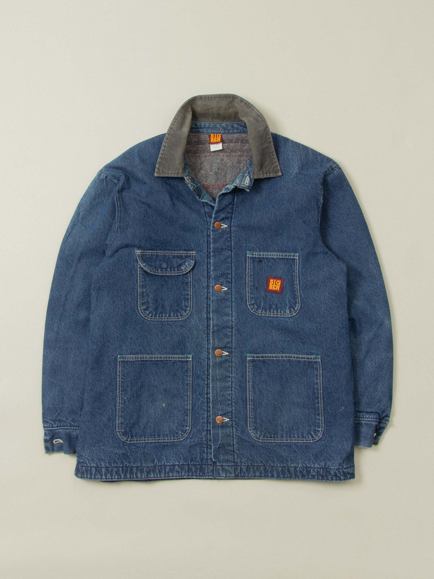Vtg 1980s Big Ben Lined Loco Chore Jacket – Made in USA (L)