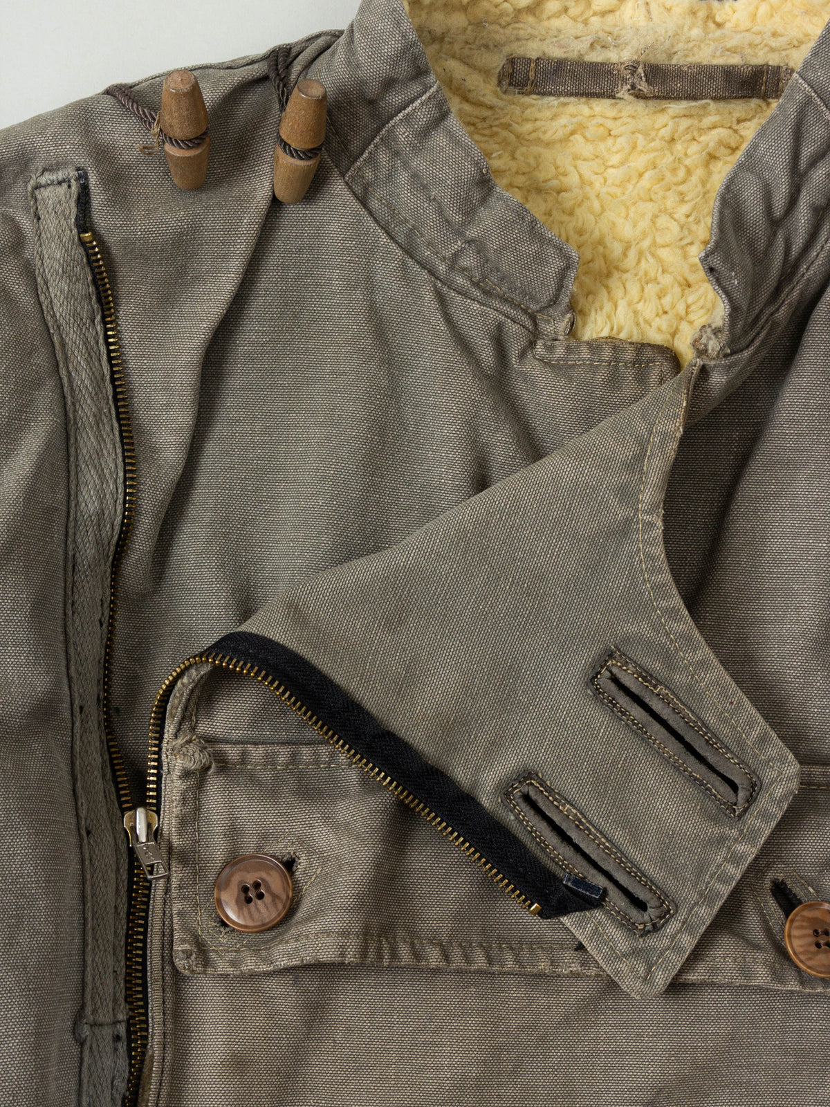 Vtg 1950s Rare Patched Swedish Army Motorcycle Dispatch Jacket (M)