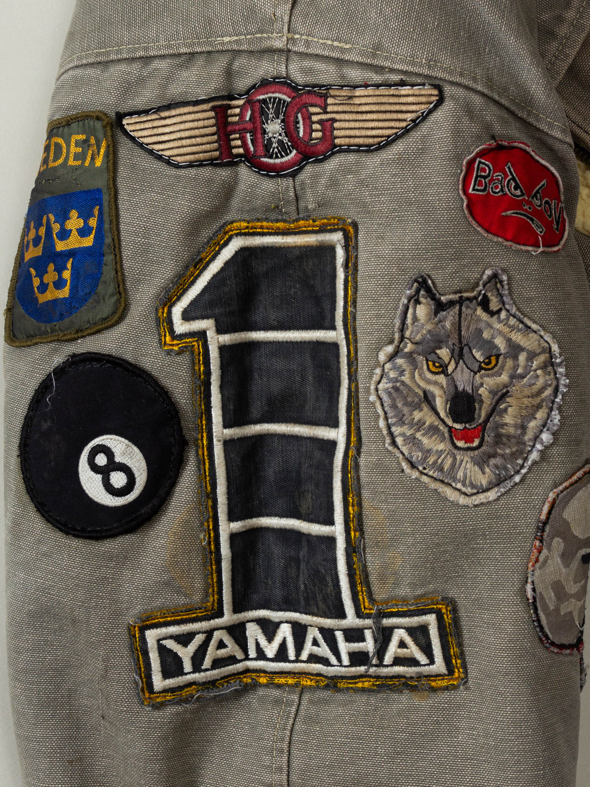 Vtg 1950s Rare Patched Swedish Army Motorcycle Dispatch Jacket (M)