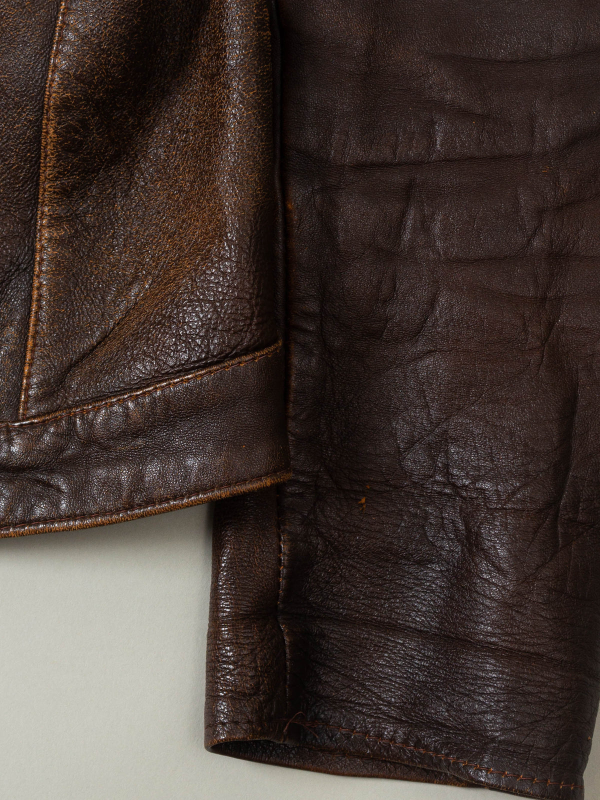 Vtg 1960s Levi's 'Short Horn' Big E Leather Jacket - Made in USA (S)