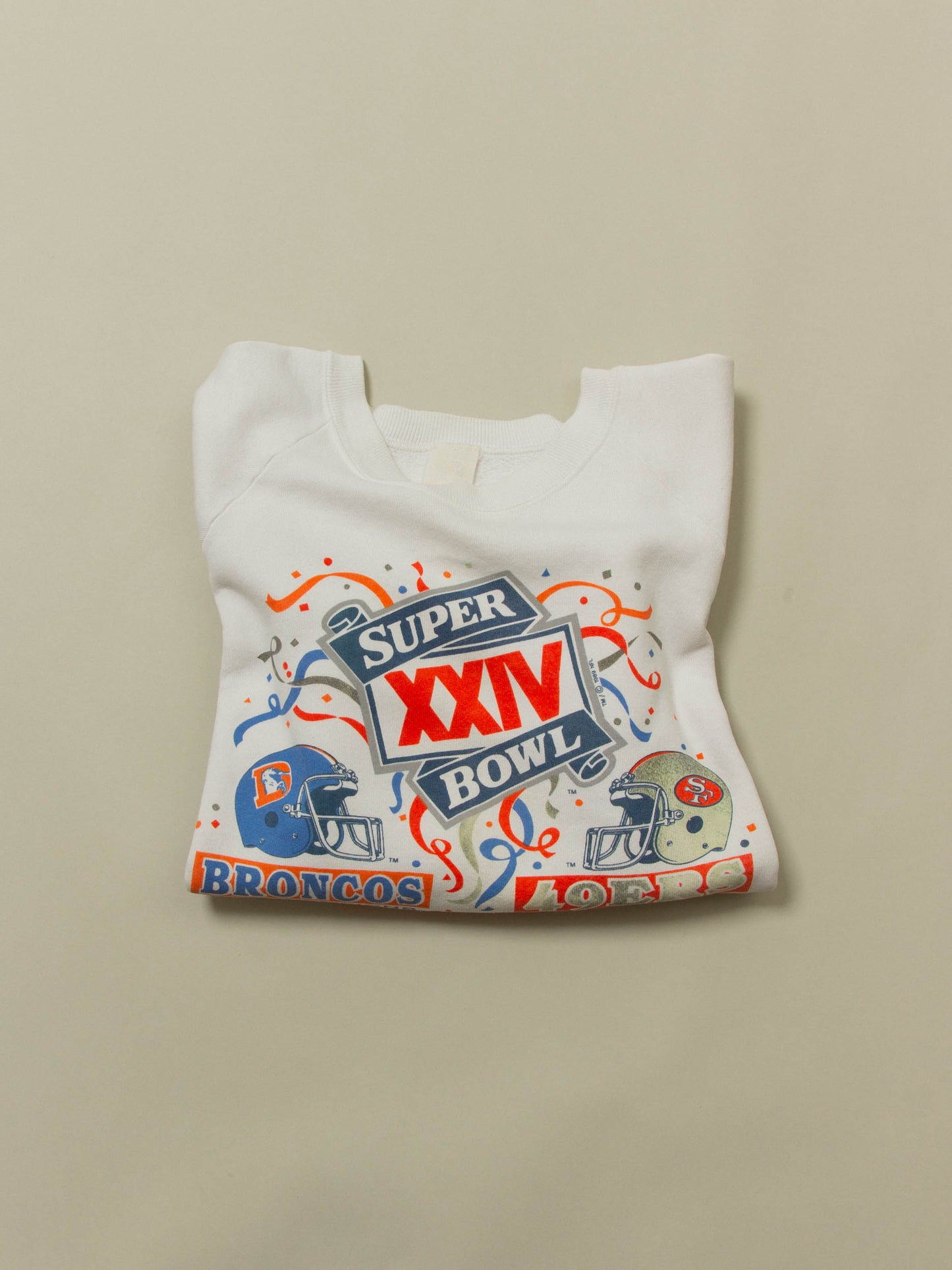 Vtg 1990 'Super Bowl 24' NFL Raglan Sweatshirt – Made in USA (M)