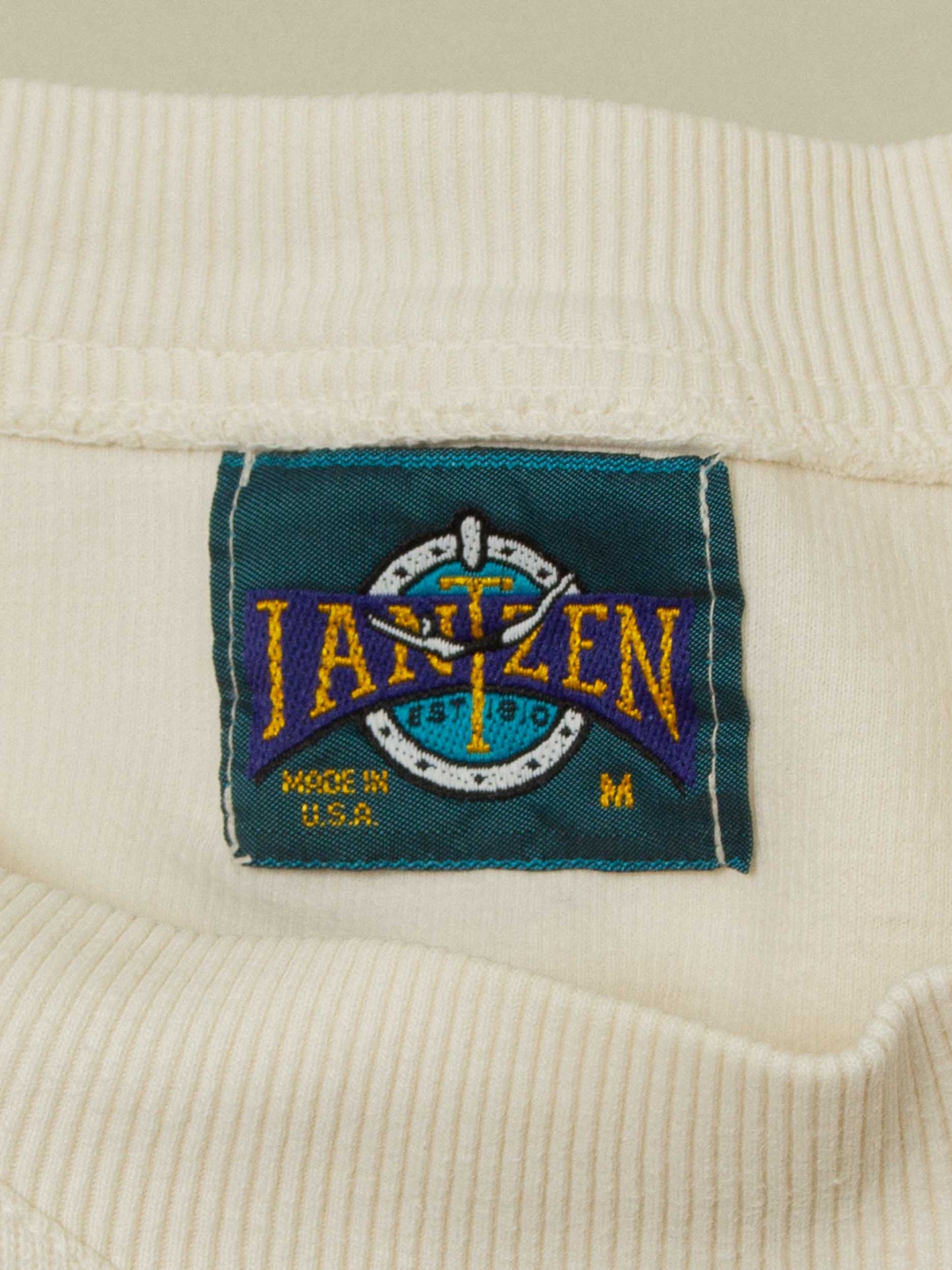 Vtg 1990s Jantzen Embroidered Sweatshirt – Made in USA (L)