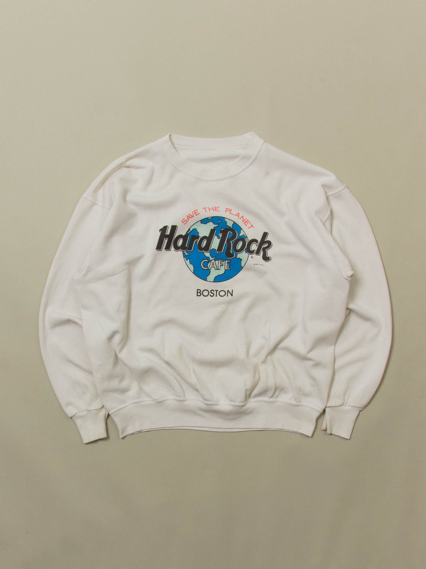 Vtg 1991 'Save the Planet' Hard Rock Café Sweatshirt (L)