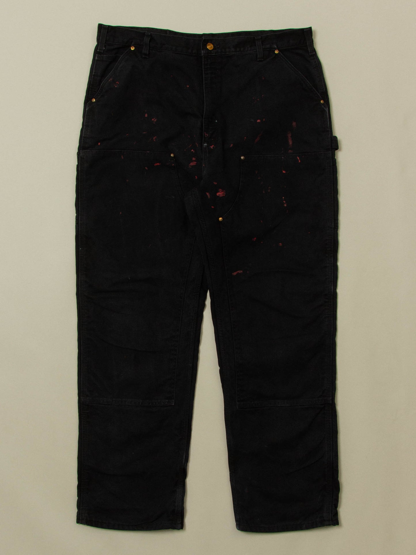Vtg 1990s Carhartt Lined Double Knee Carpenter Trousers (40x33)