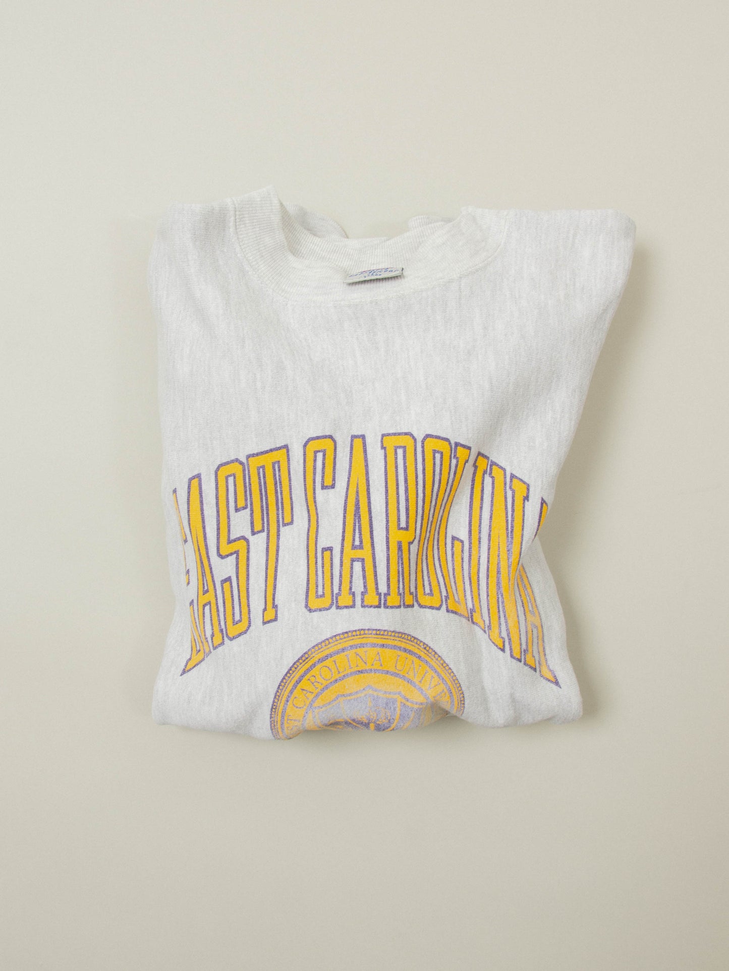 Vtg 1990s East Carolina University Heavyweight Sweatshirt - Made in USA (L)