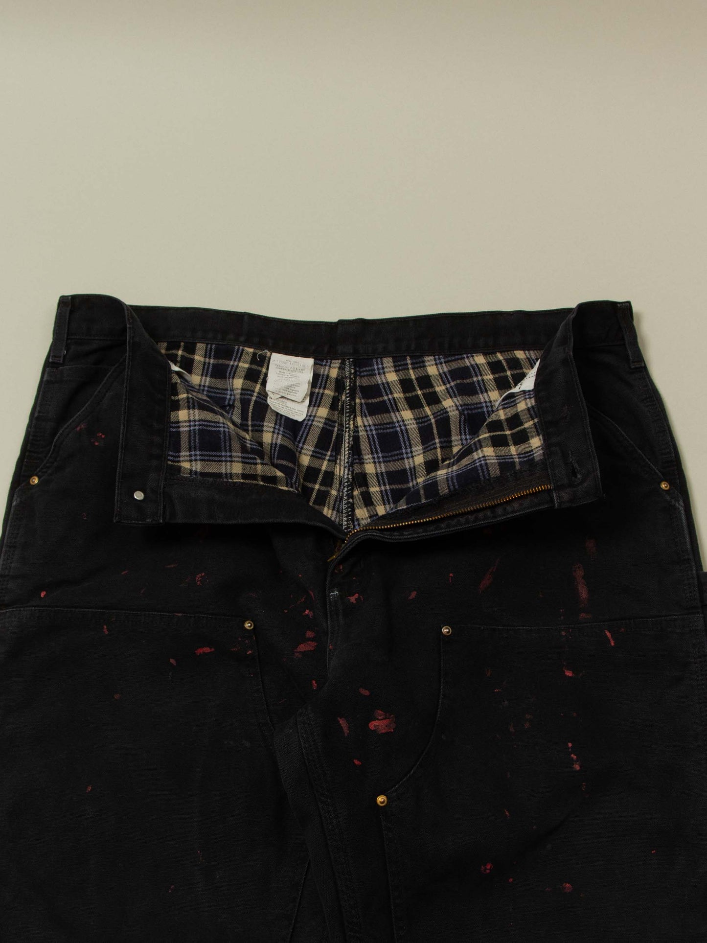 Vtg 1990s Carhartt Lined Double Knee Carpenter Trousers (40x33)