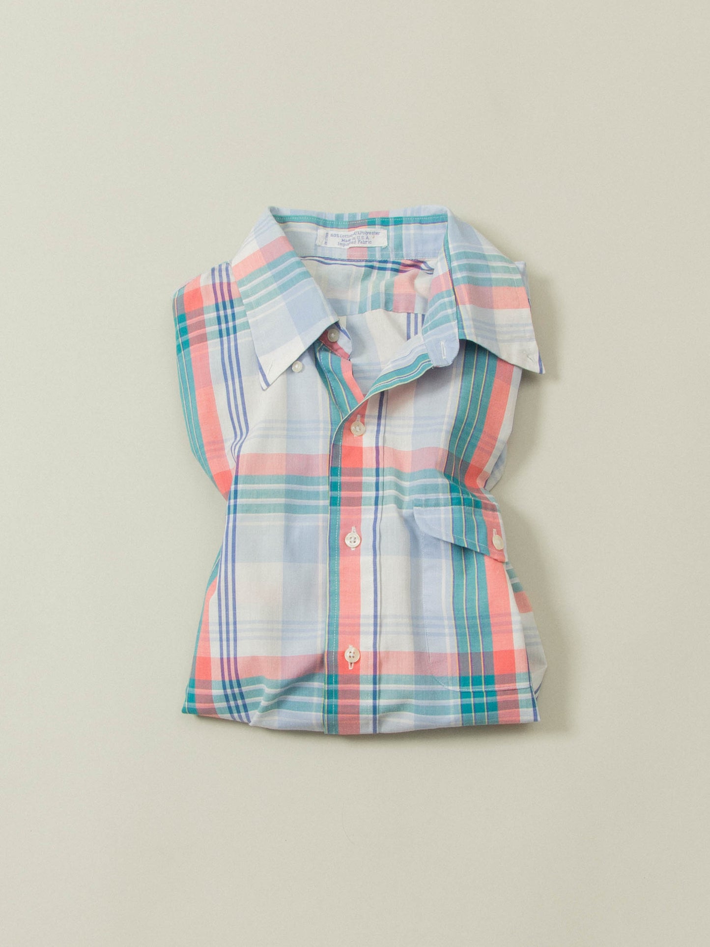 Vtg 1970s Short Sleeve Shirt - Made in USA (L)