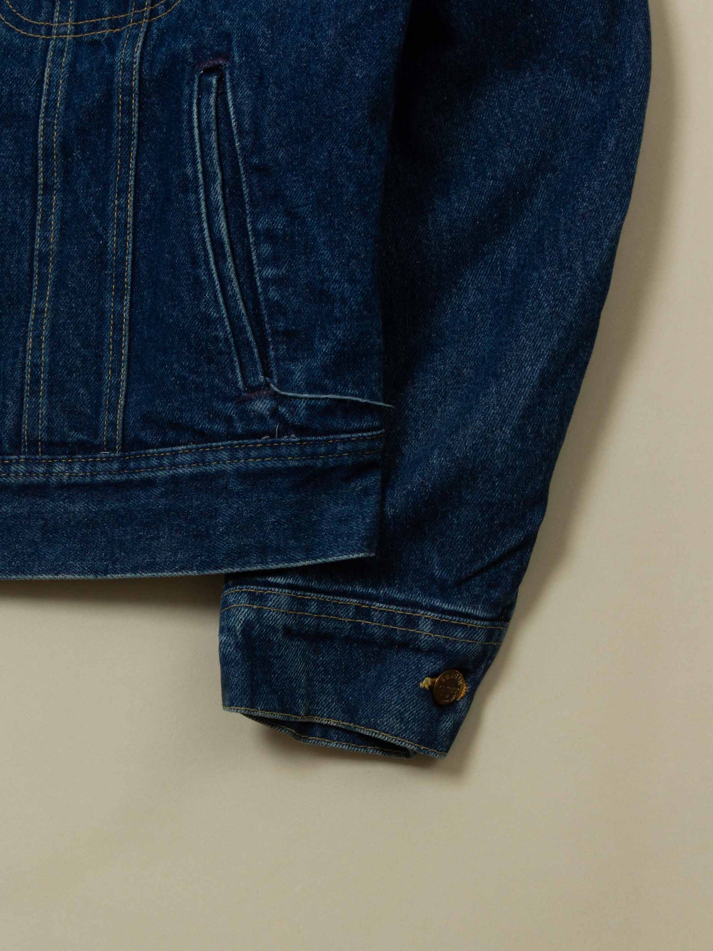 Vtg 1970s Dark Wash Lee Storm Rider Denim Jacket – Made in USA (M)