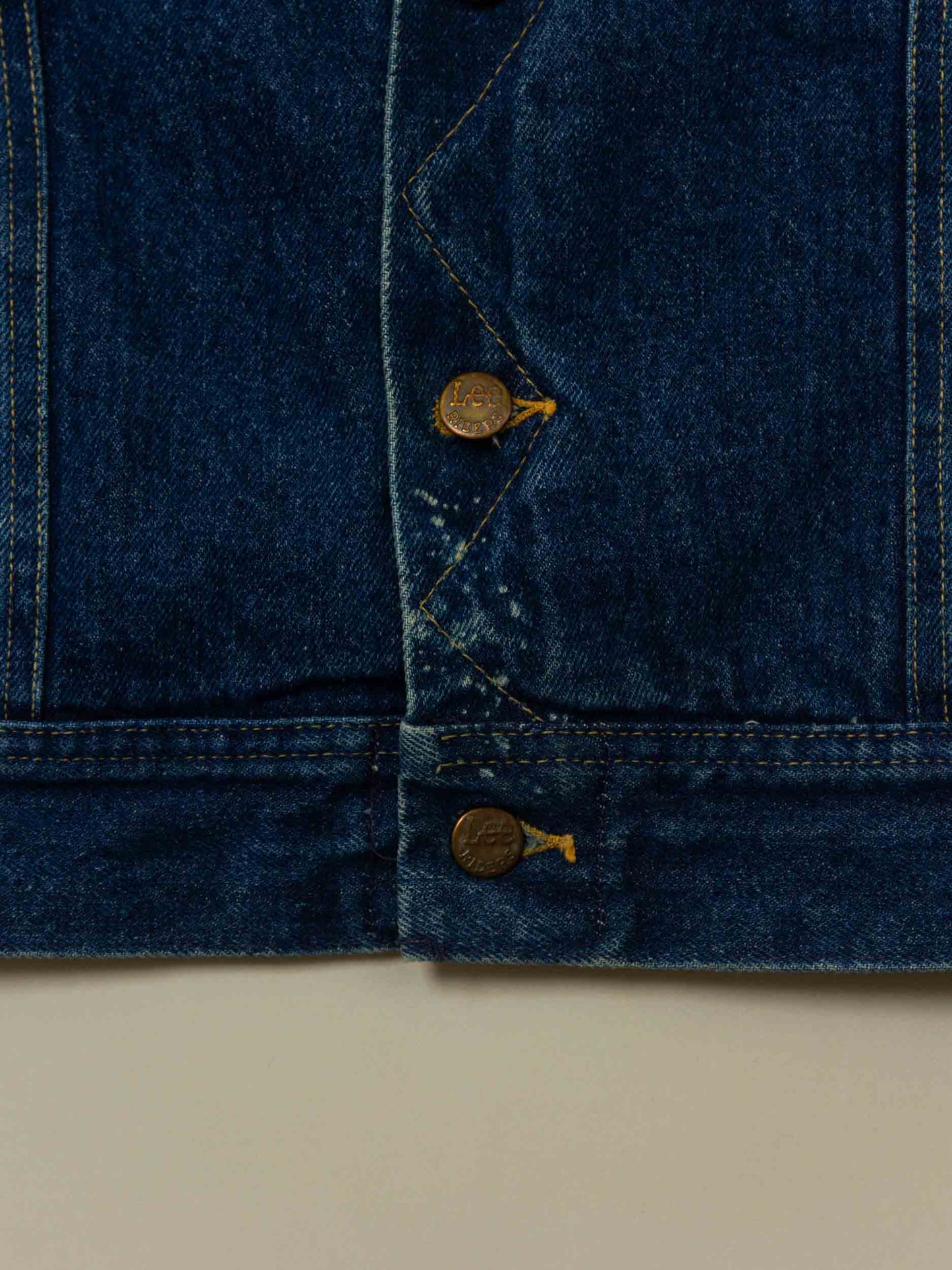 Vtg 1970s Dark Wash Lee Storm Rider Denim Jacket – Made in USA (M)