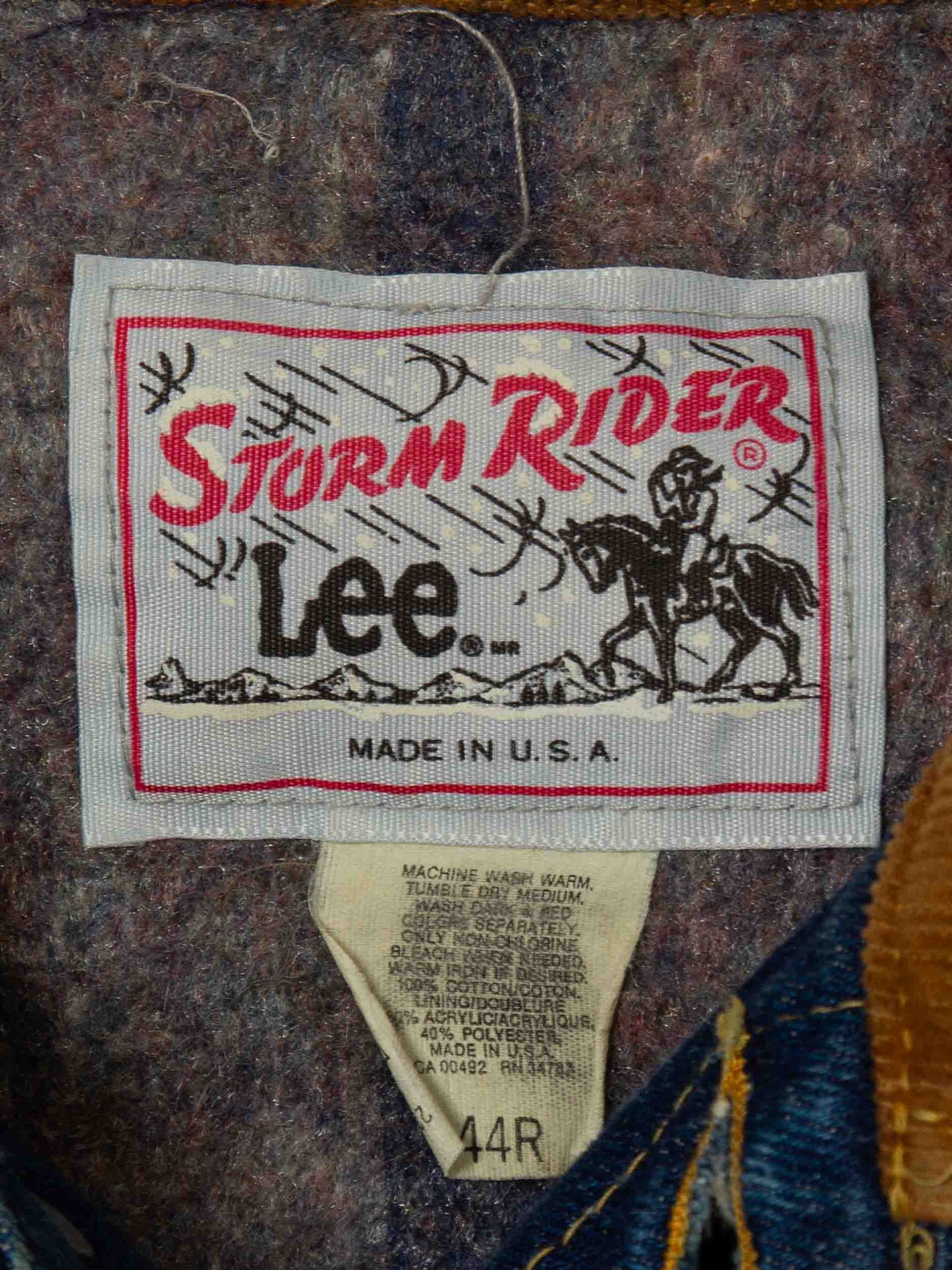 Vtg 1970s Dark Wash Lee Storm Rider Denim Jacket – Made in USA (M)