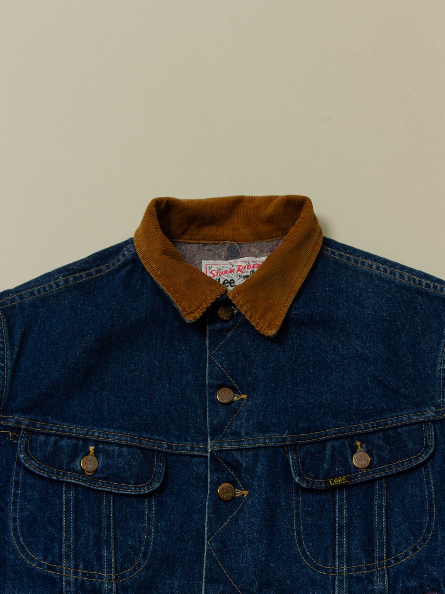 Vtg 1970s Dark Wash Lee Storm Rider Denim Jacket – Made in USA (M)