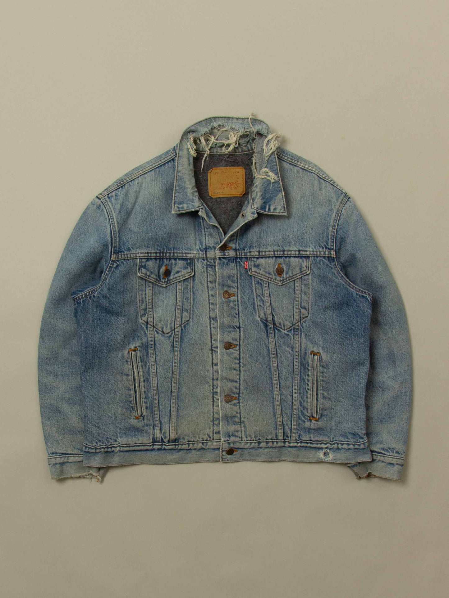 Vtg 1980s Levi's Lined Denim Jacket – Made in USA (L/XL)