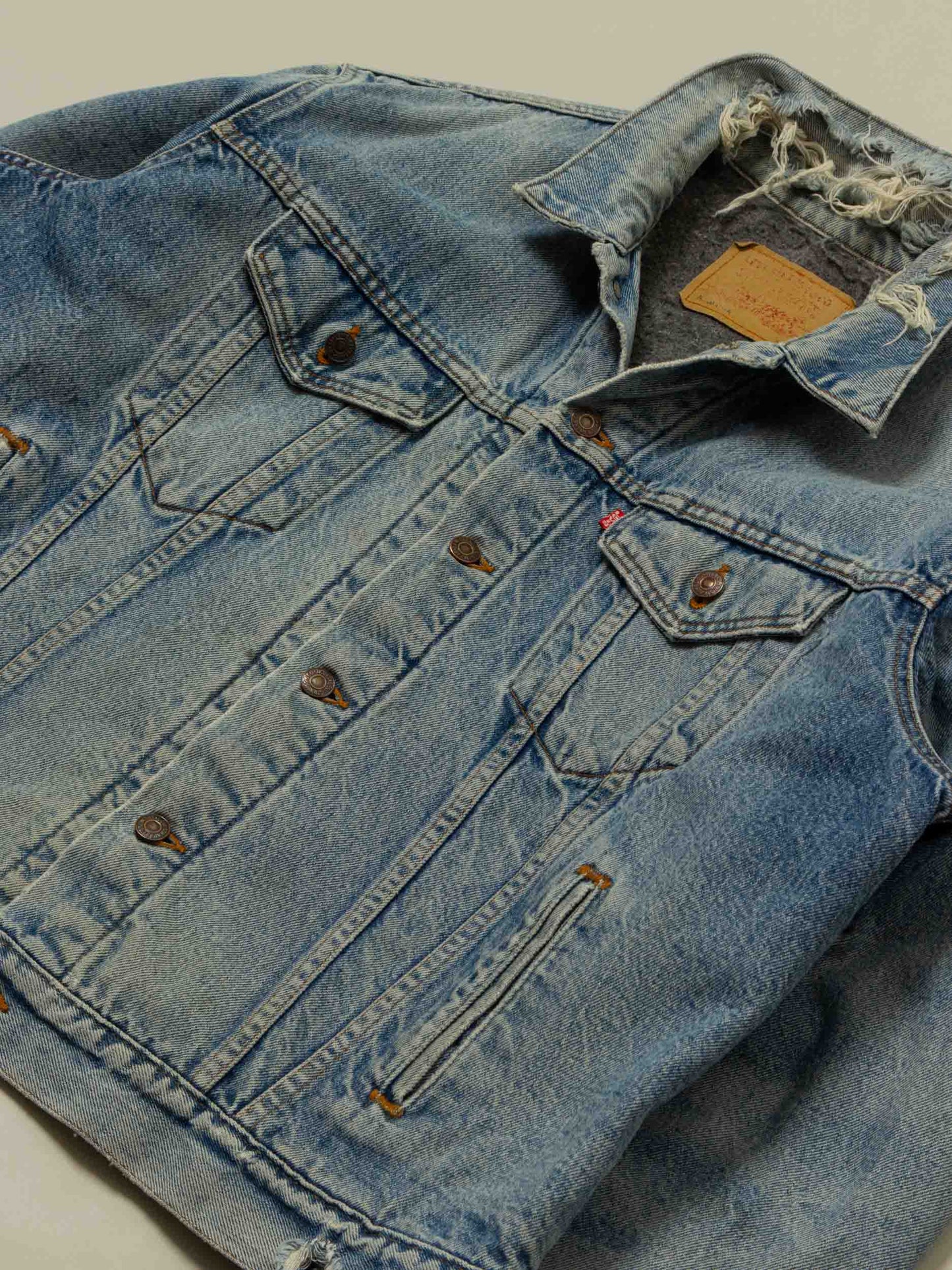 Vtg 1980s Levi's Lined Denim Jacket – Made in USA (L/XL)