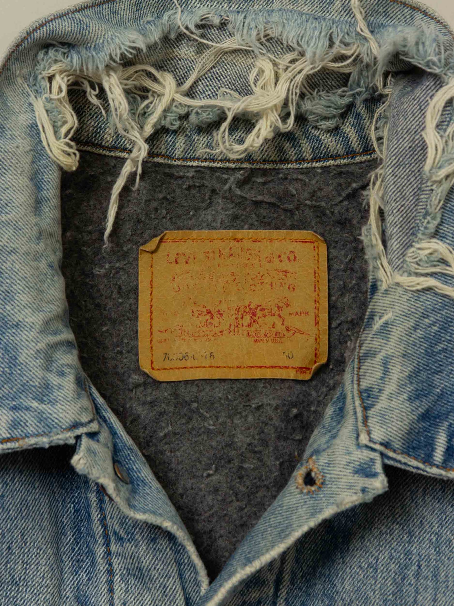 Vtg 1980s Levi's Lined Denim Jacket – Made in USA (L/XL)