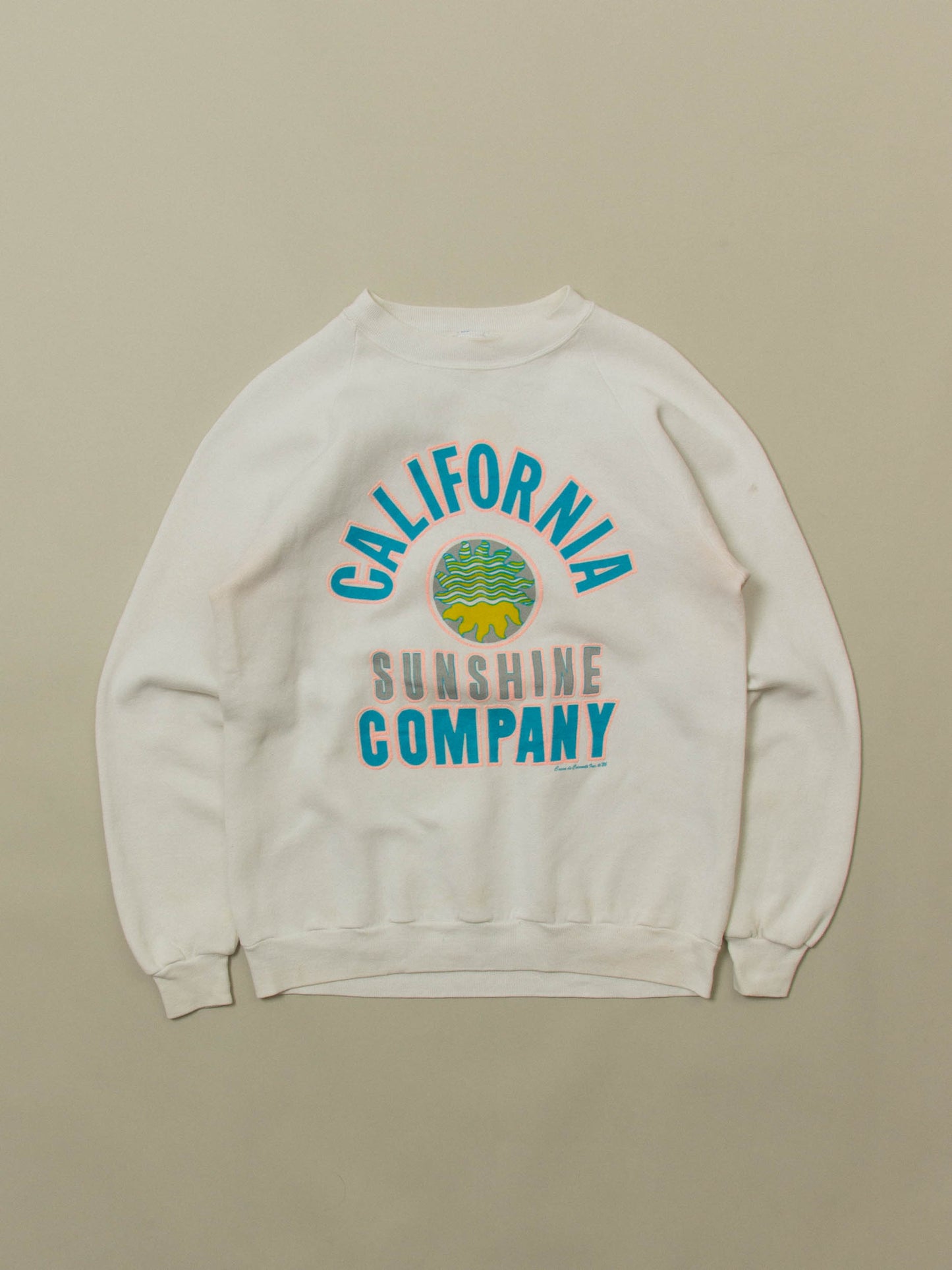 Vtg 1986 'Cali Sunshine Company' Raglan Sweatshirt – Made in USA (M)