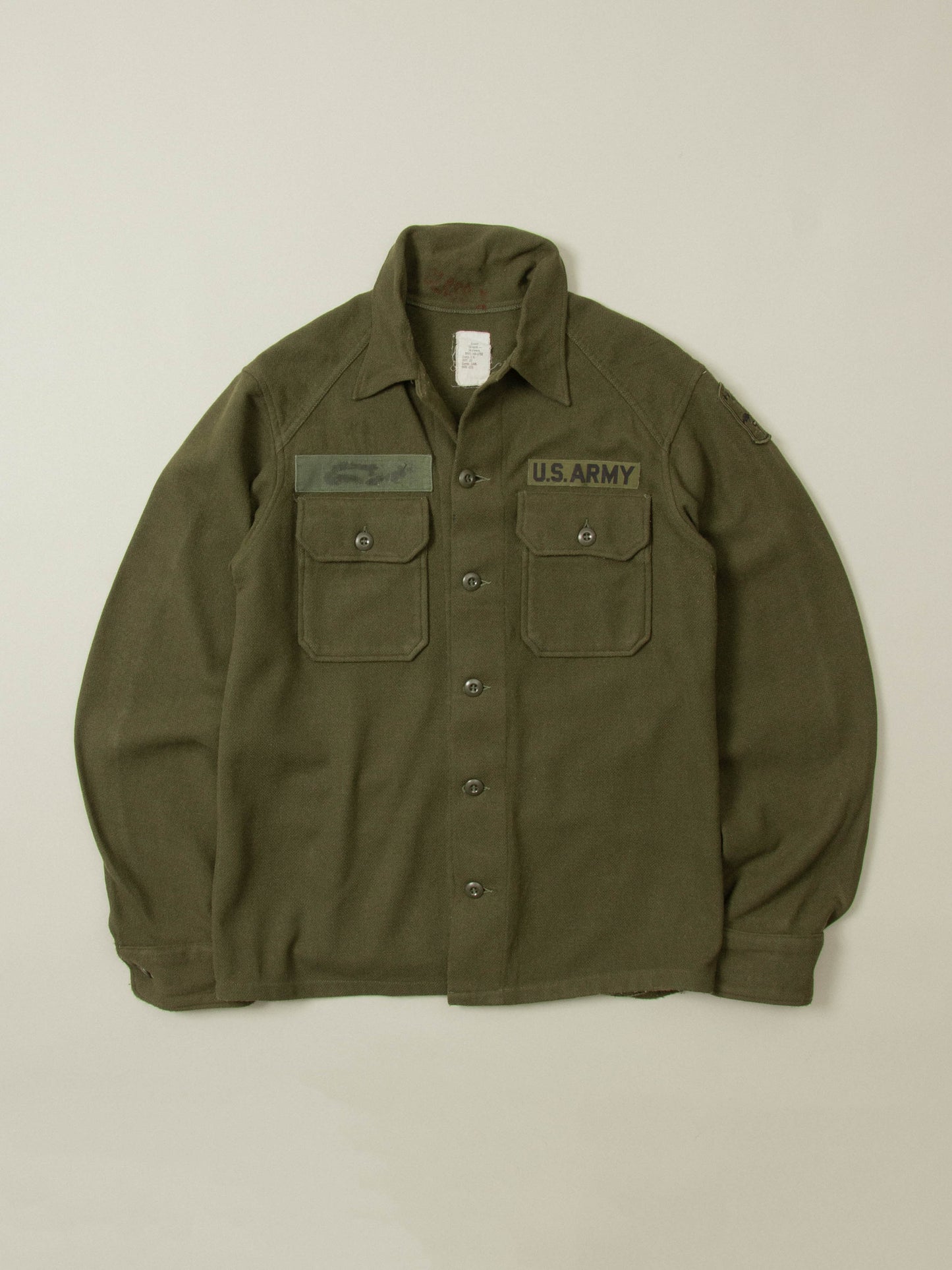 Vtg 1950s US Army Wool Shirt