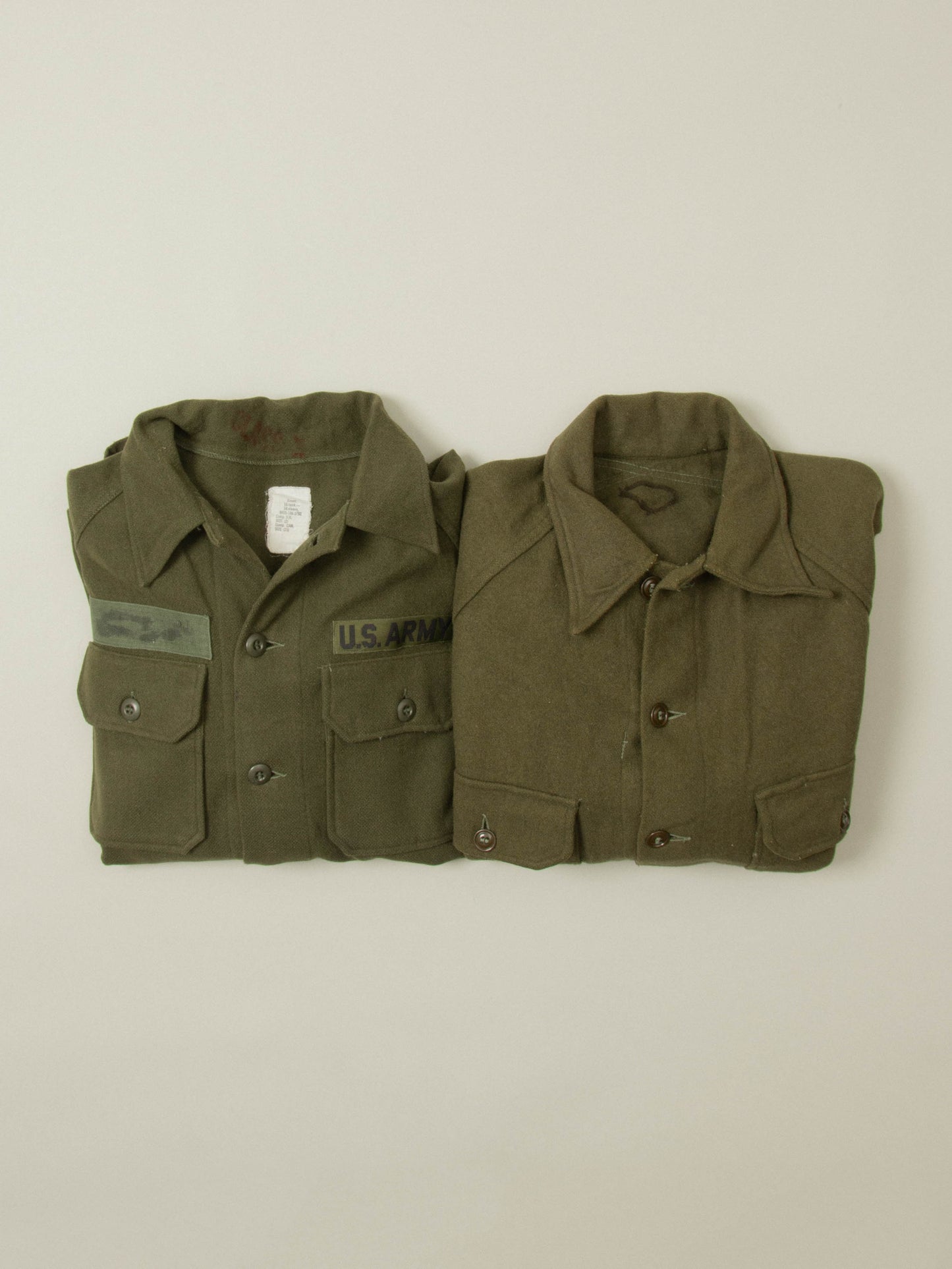 Vtg 1950s US Army Wool Shirt
