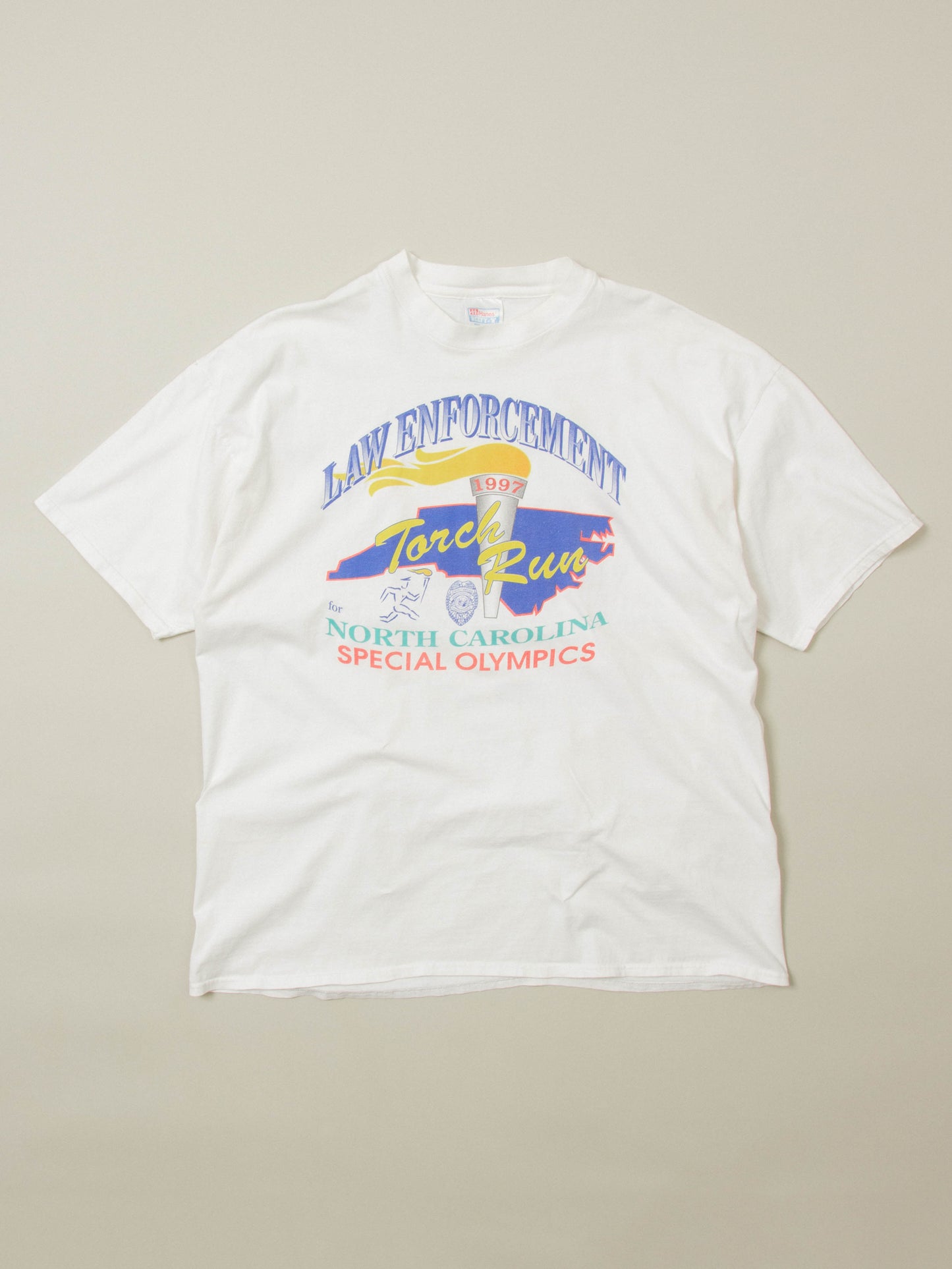 Vtg 1990s Law Enforcement 'Torch Run' Beefy Tee (XXL)