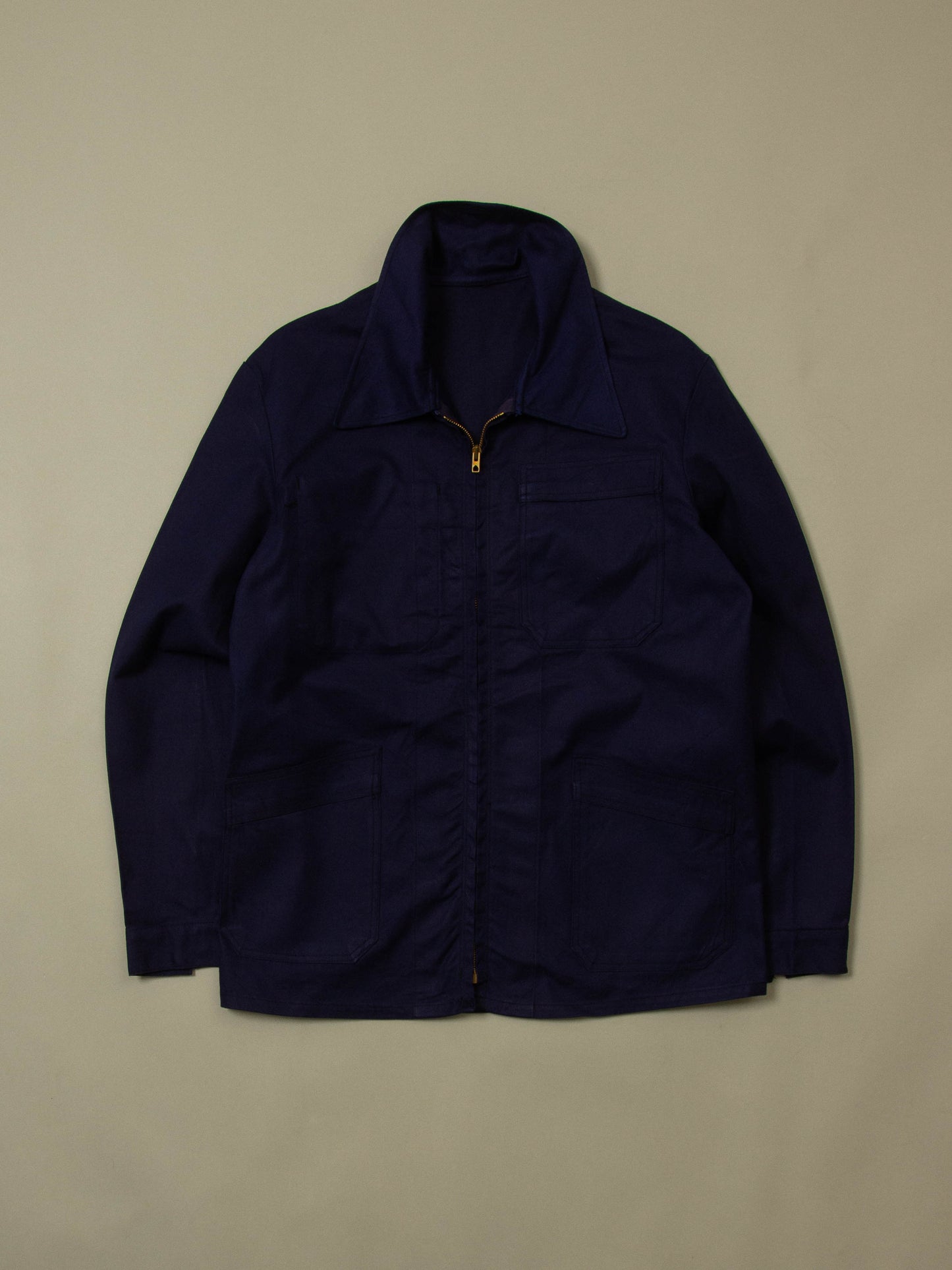 Vtg 1970s Zip Workwear Jacket (M)