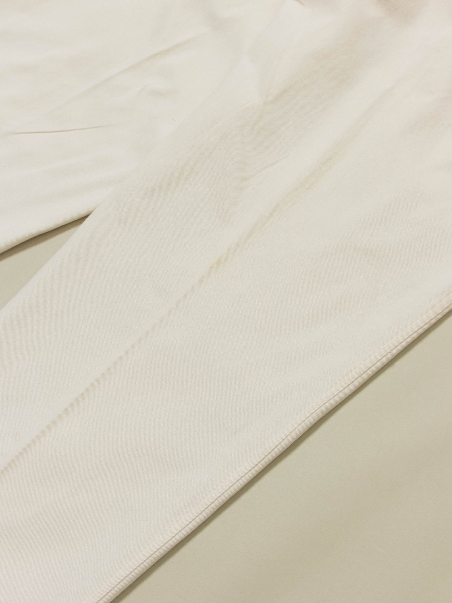 Vtg White Pleated Adjustable Cotton Trousers (38x31)