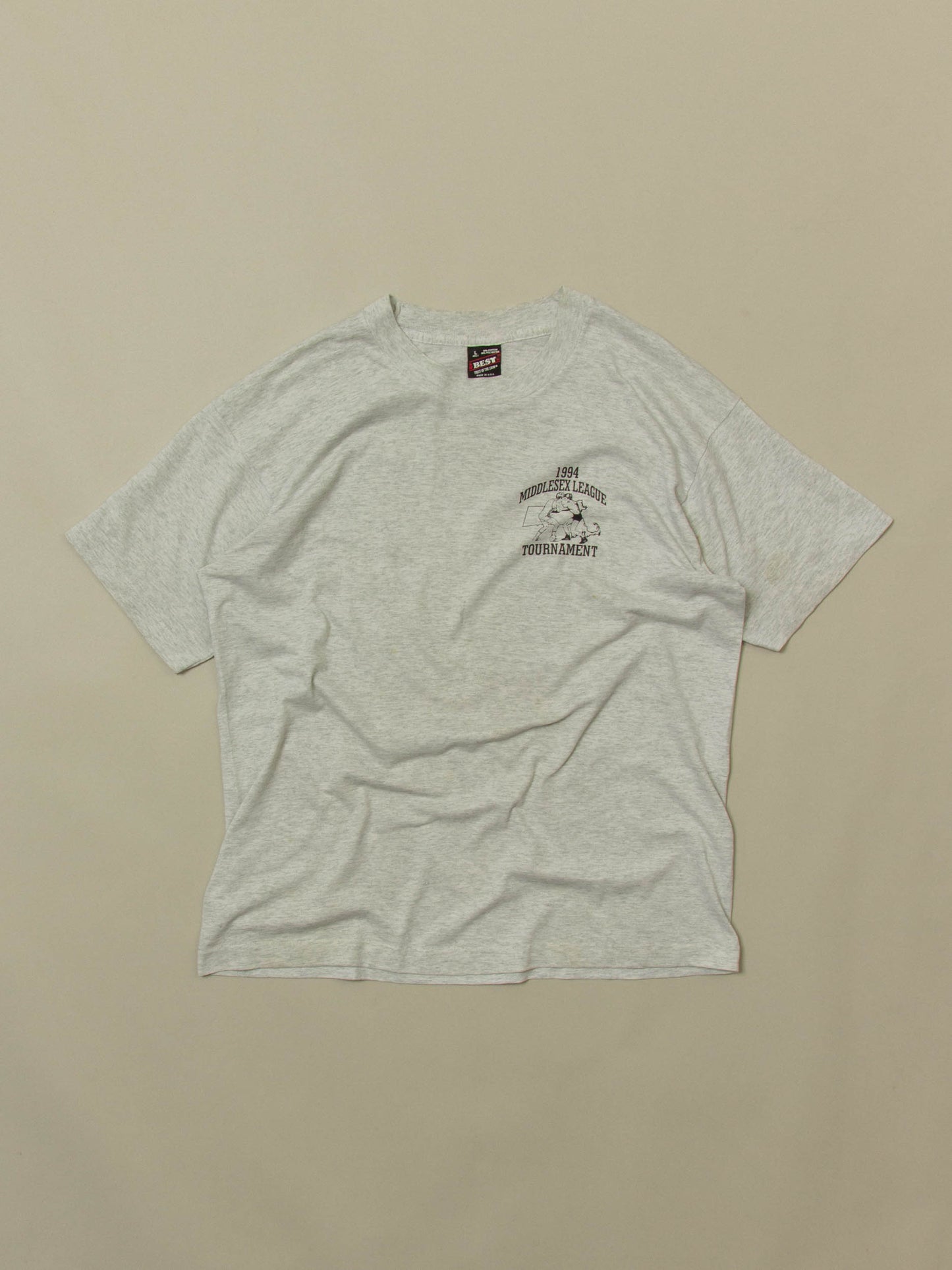 Vtg 1994 Middlesex Wrestling Single Stitch Tee – Made in USA (L)