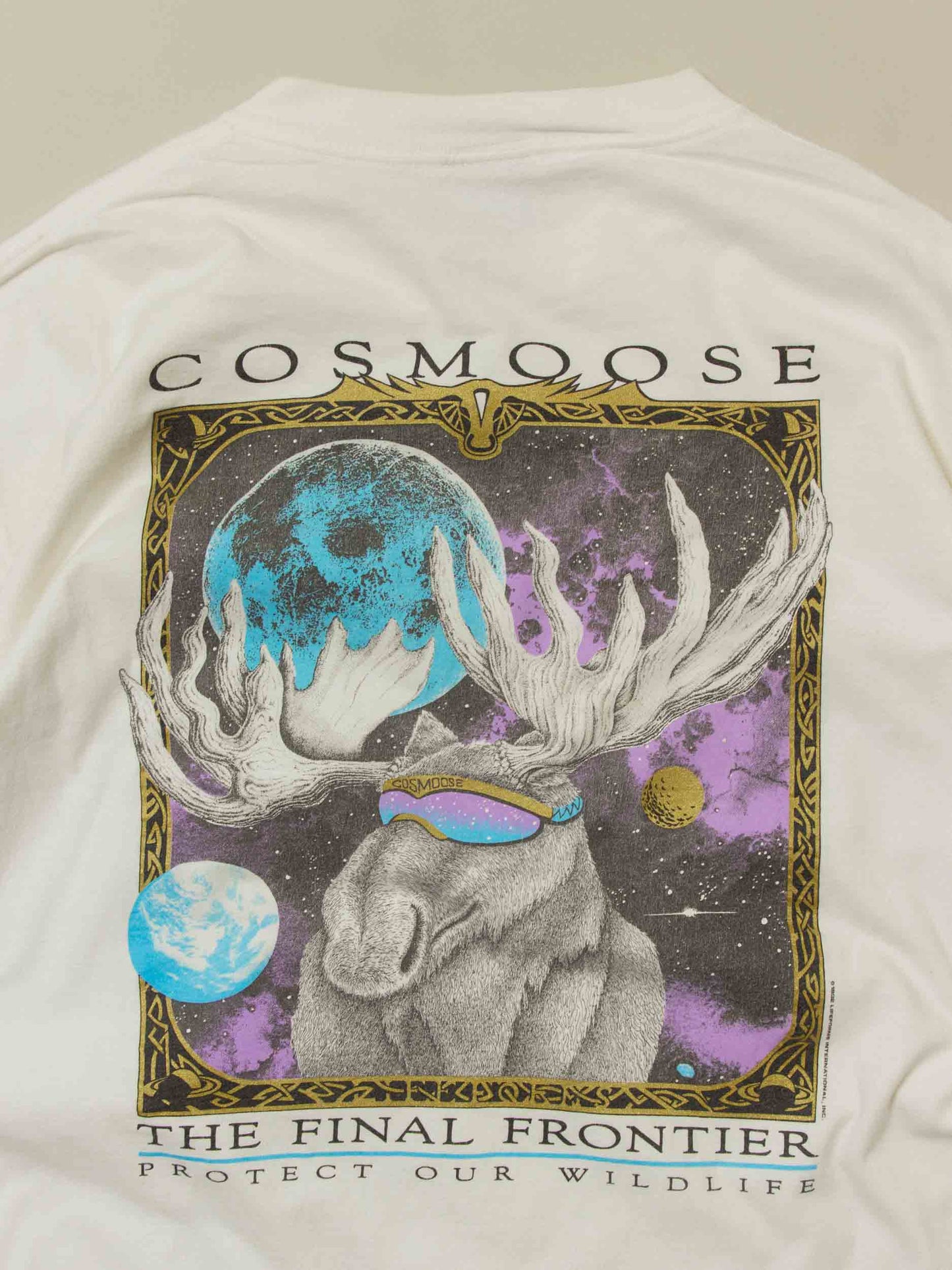 Vtg 1990s 'Cosmoose' Graphic Single Stitch Tee (XL)
