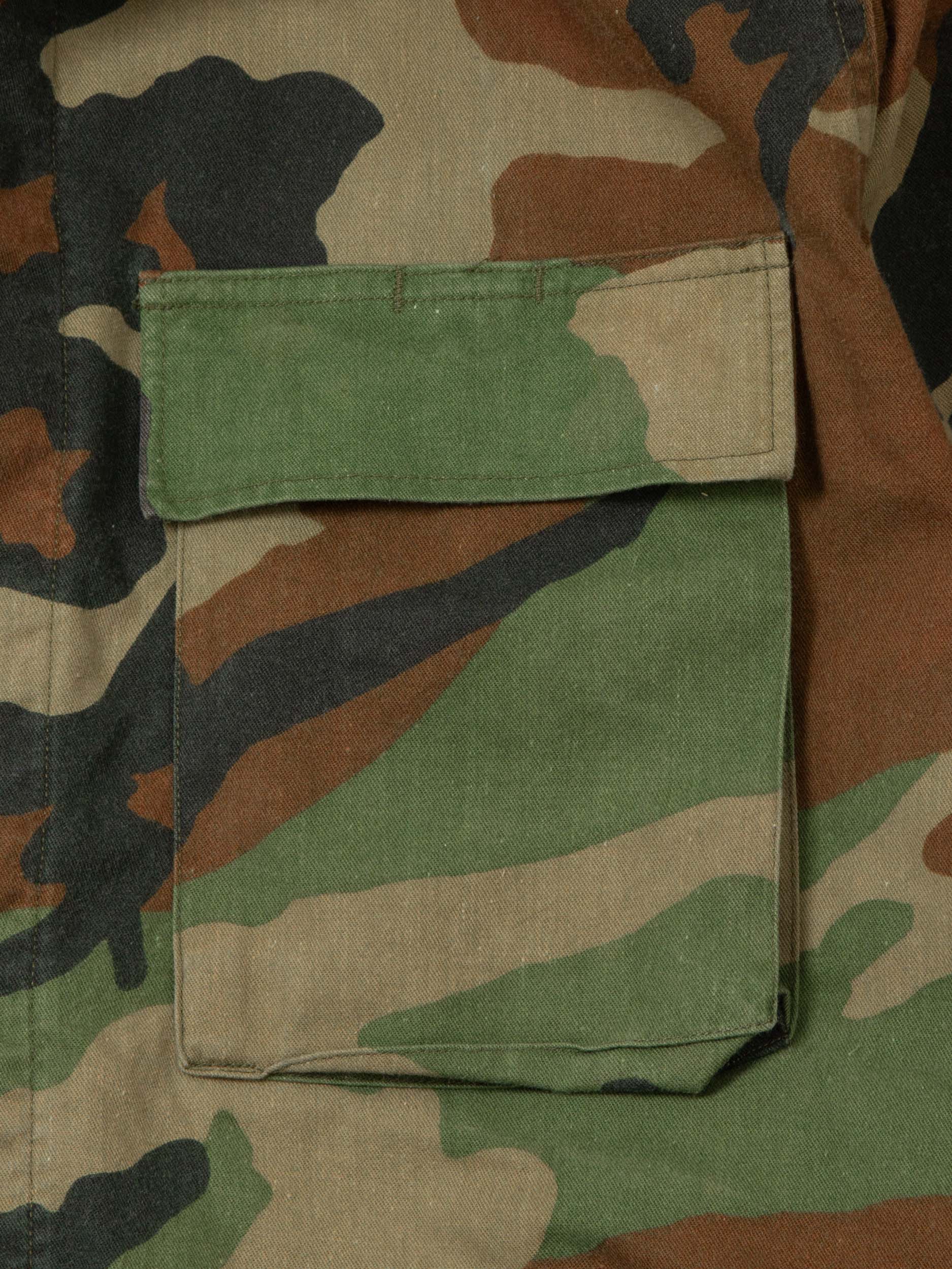 Vtg 1980s US Army Woodland Camo Jacket S Long Broadway Sons