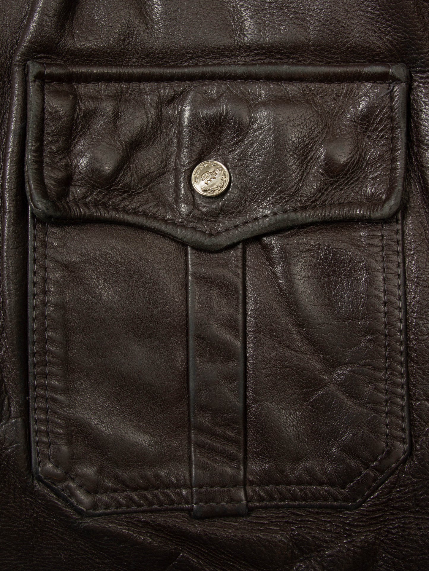 Vtg 1970s Bridgeview Illinois Police Leather Jacket - Made in USA (M)