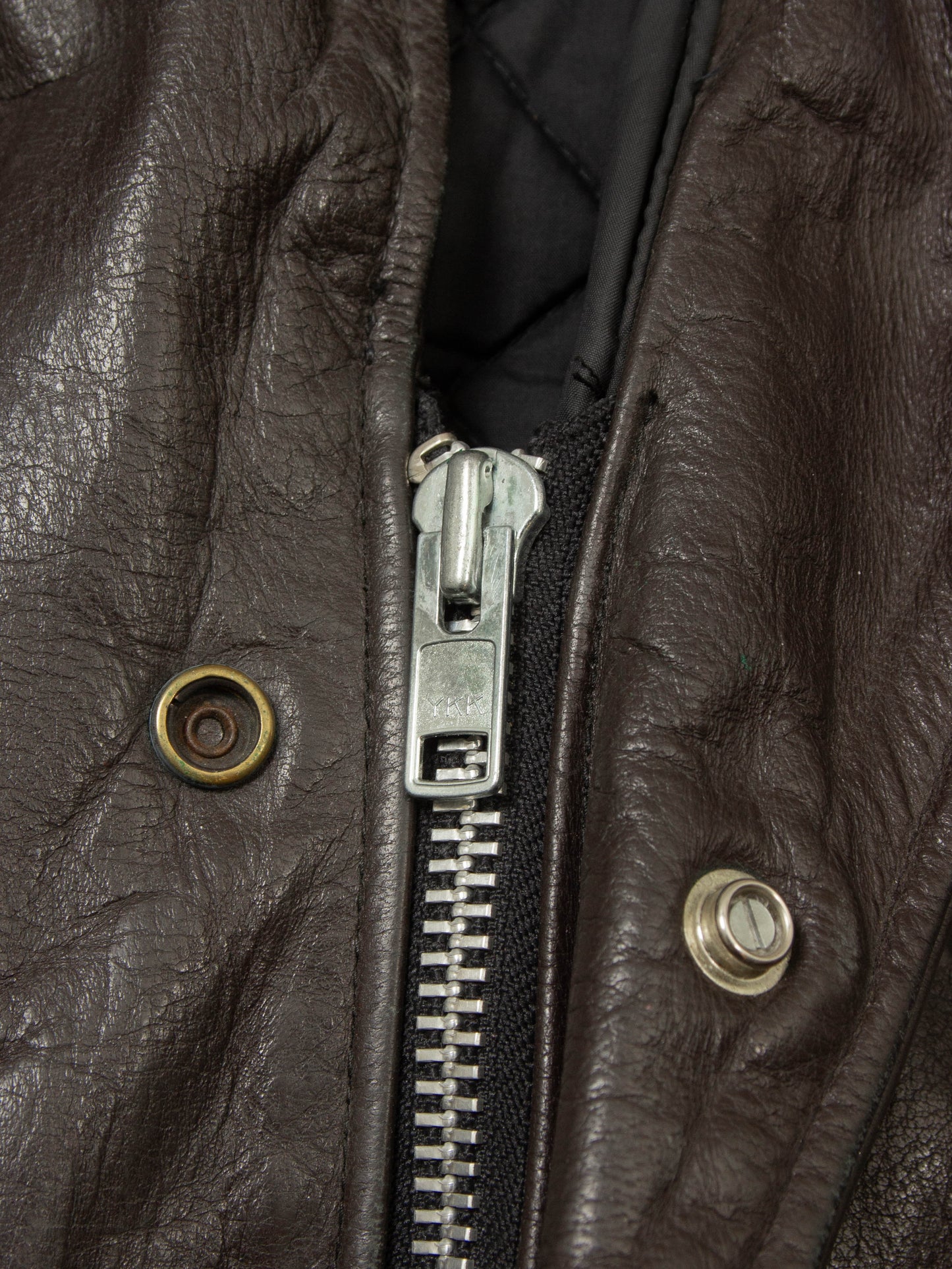 Vtg 1970s Bridgeview Illinois Police Leather Jacket - Made in USA (M)