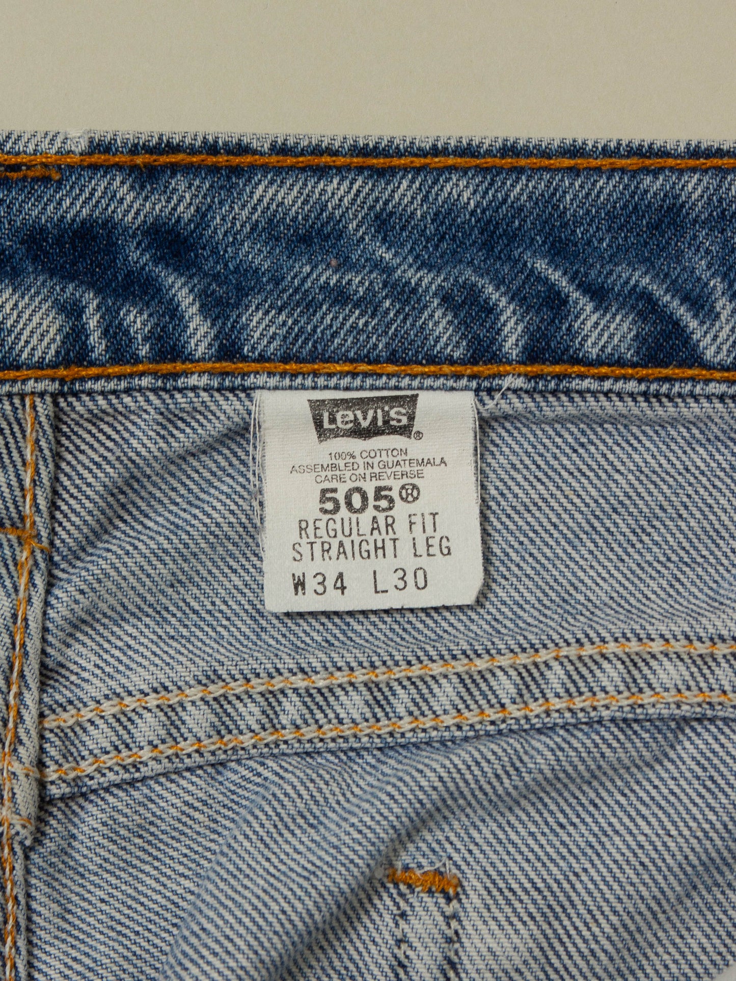 Vtg 1990s Levi's 505 Orange Tab Jeans (34x30)
