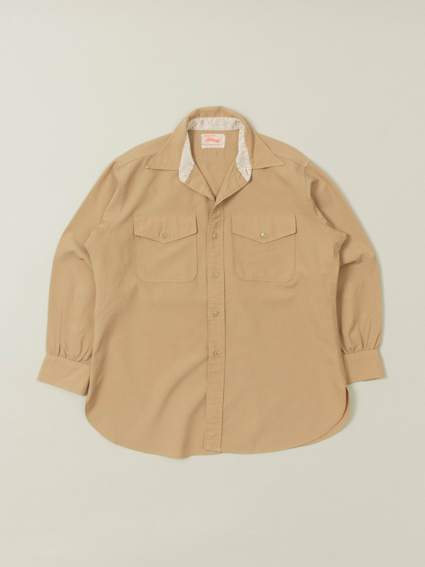 Vtg 1970s Creighton Military Shirt - Made in USA (M)