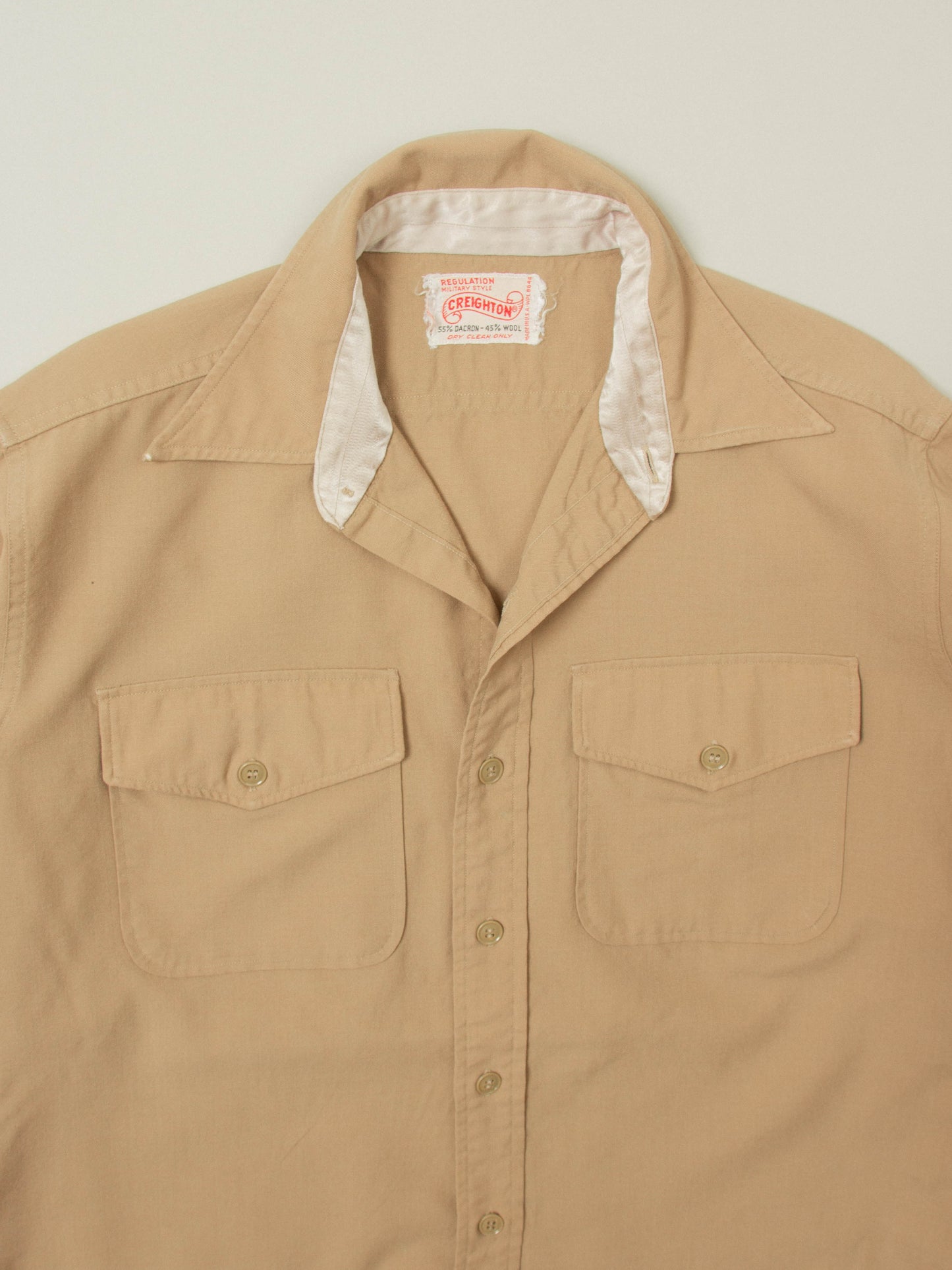 Vtg 1970s Creighton Military Shirt - Made in USA (M)