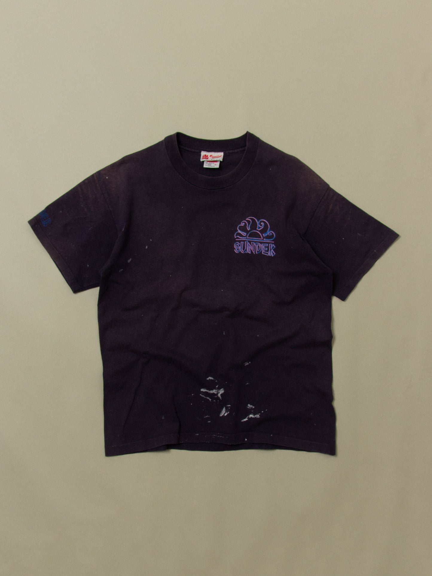 Vtg 1990s Faded Sundek Single Stitch Surf Tee – Made in USA (L)