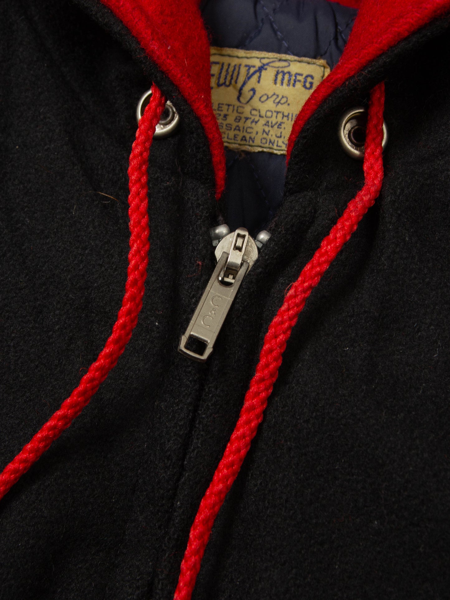 Vtg 1960s Hewitt Mfg. Hooded Varsity Jacket (M)