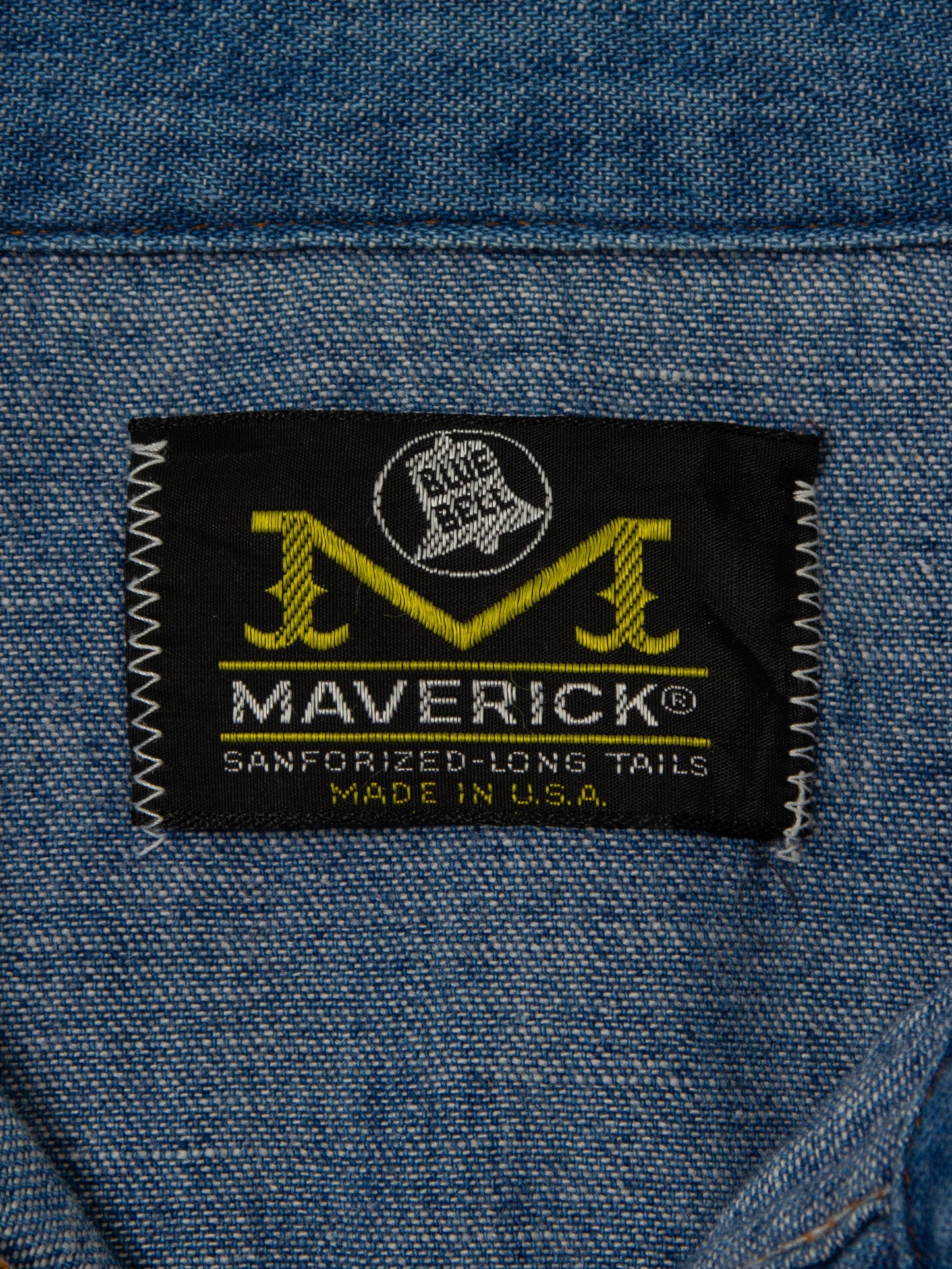 Vtg 1970s Maverick Blue Bell Denim Shirt - Made in USA (M)