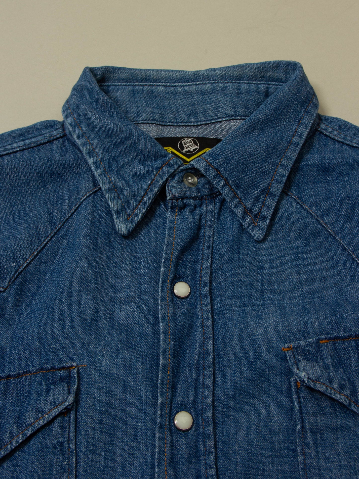 Vtg 1970s Maverick Blue Bell Denim Shirt - Made in USA (M)