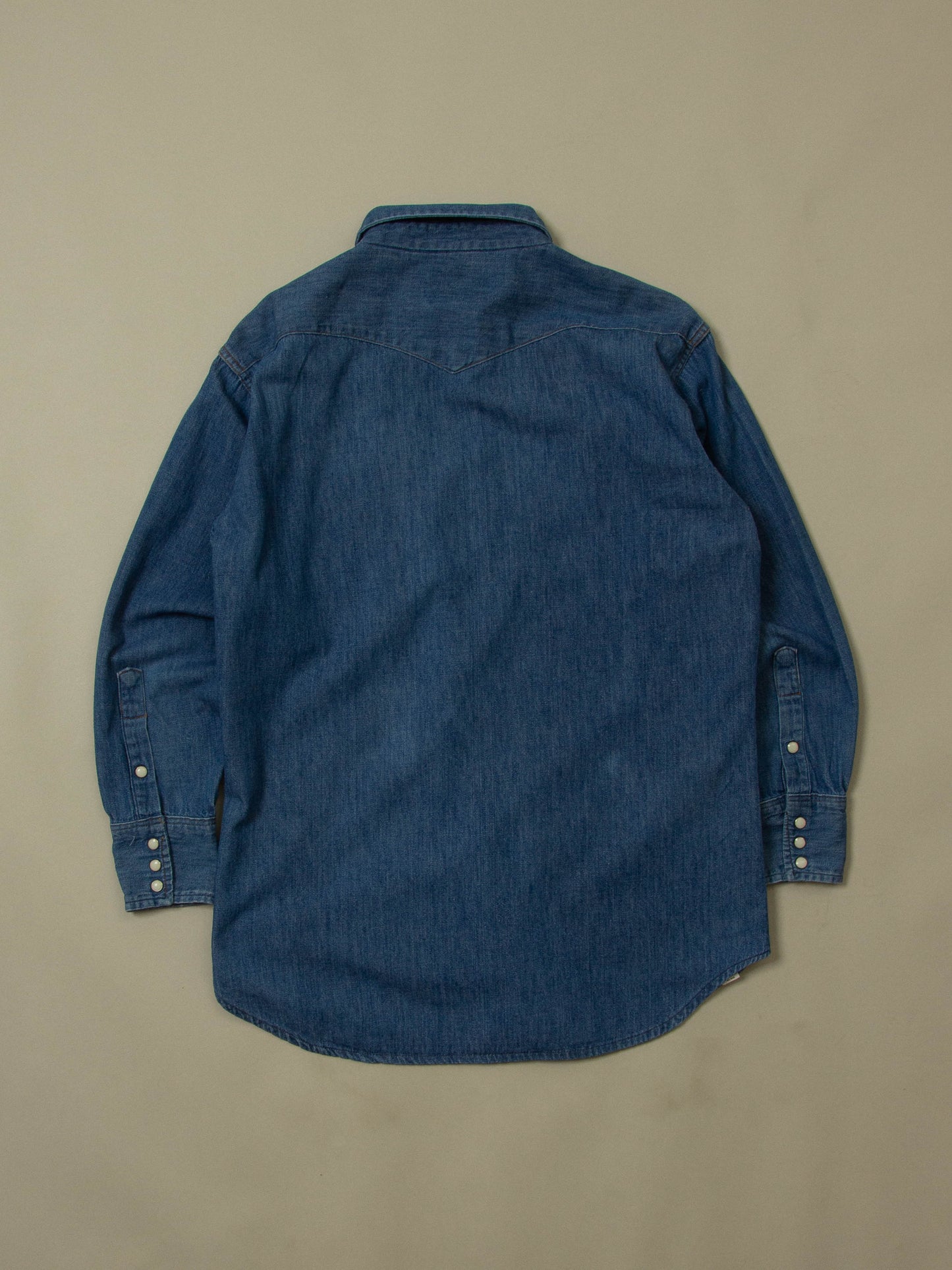 Vtg 1970s Maverick Blue Bell Denim Shirt - Made in USA (M)