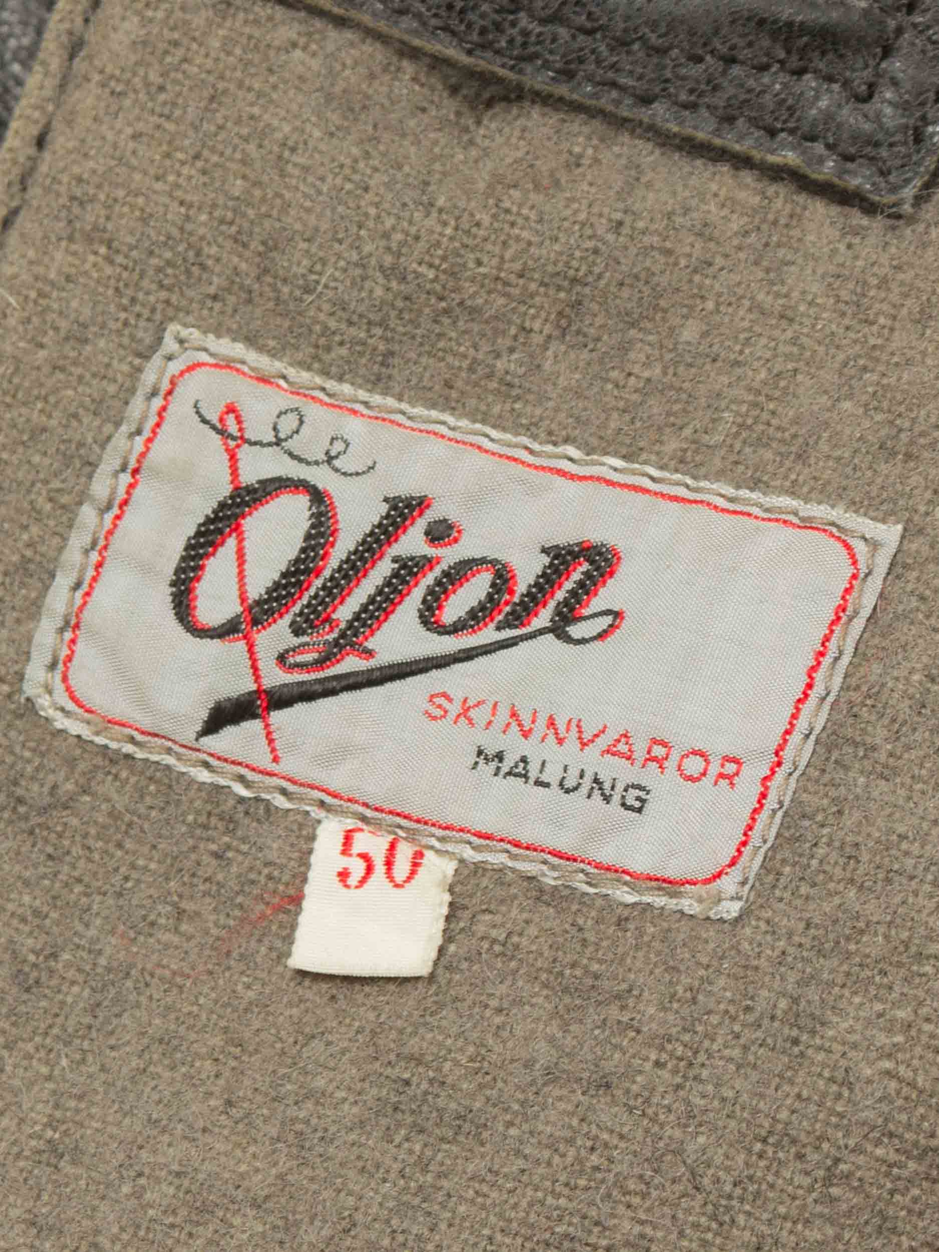 Vtg Rare 1950s Swedish Army Dispatch Leather Jacket (L) – Broadway