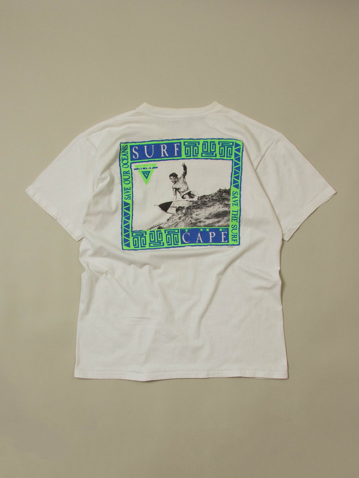 Vtg 1990s Oneita Single Stitch Surf Tee (XL)