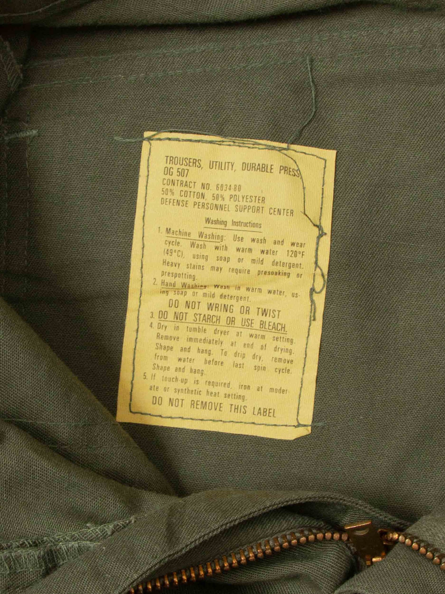 Vtg OG-507 US Army Fatigue Trousers (26x32)