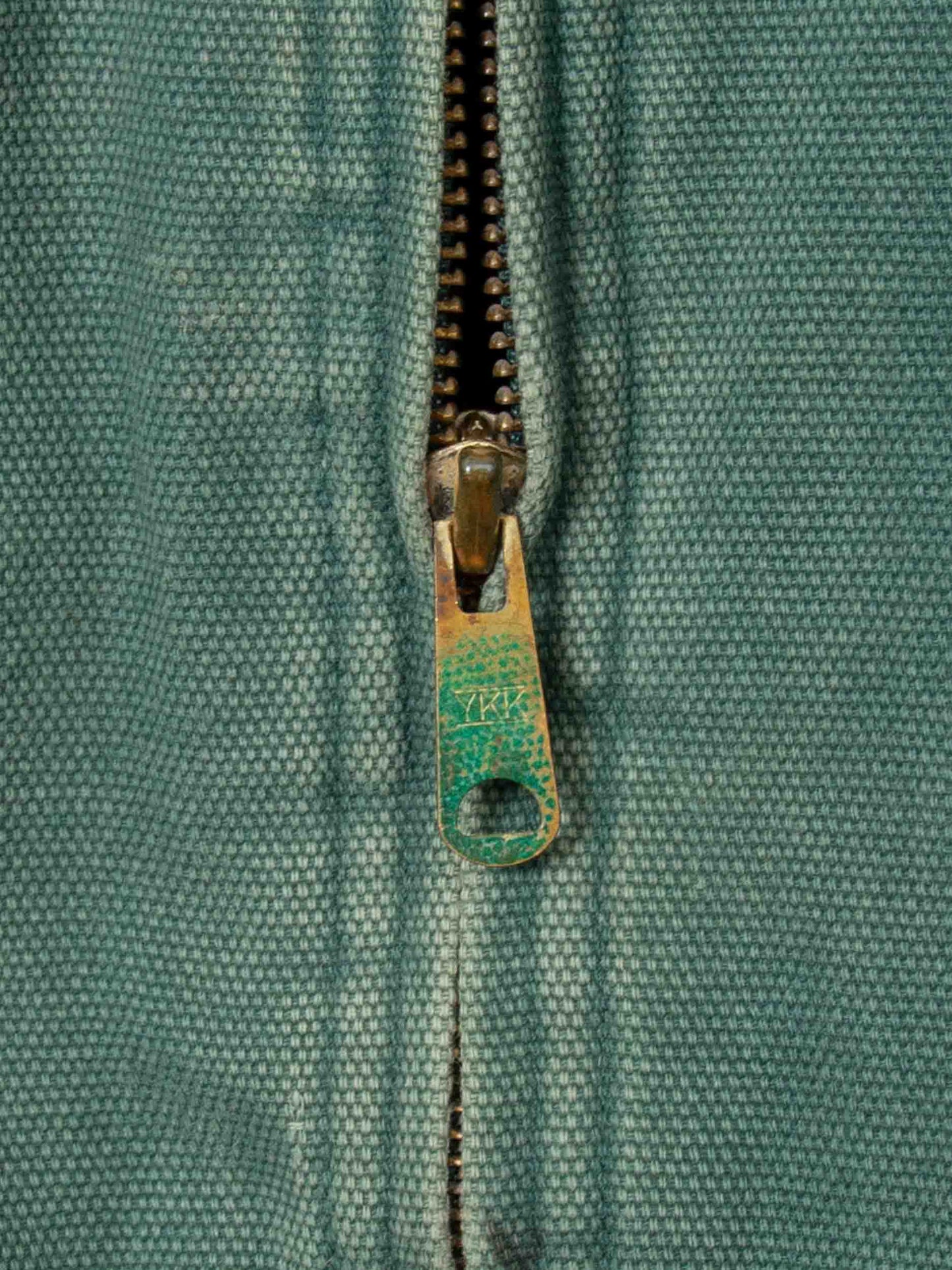 Vtg 1990s Green Hooded Canvas Work Jacket (L)