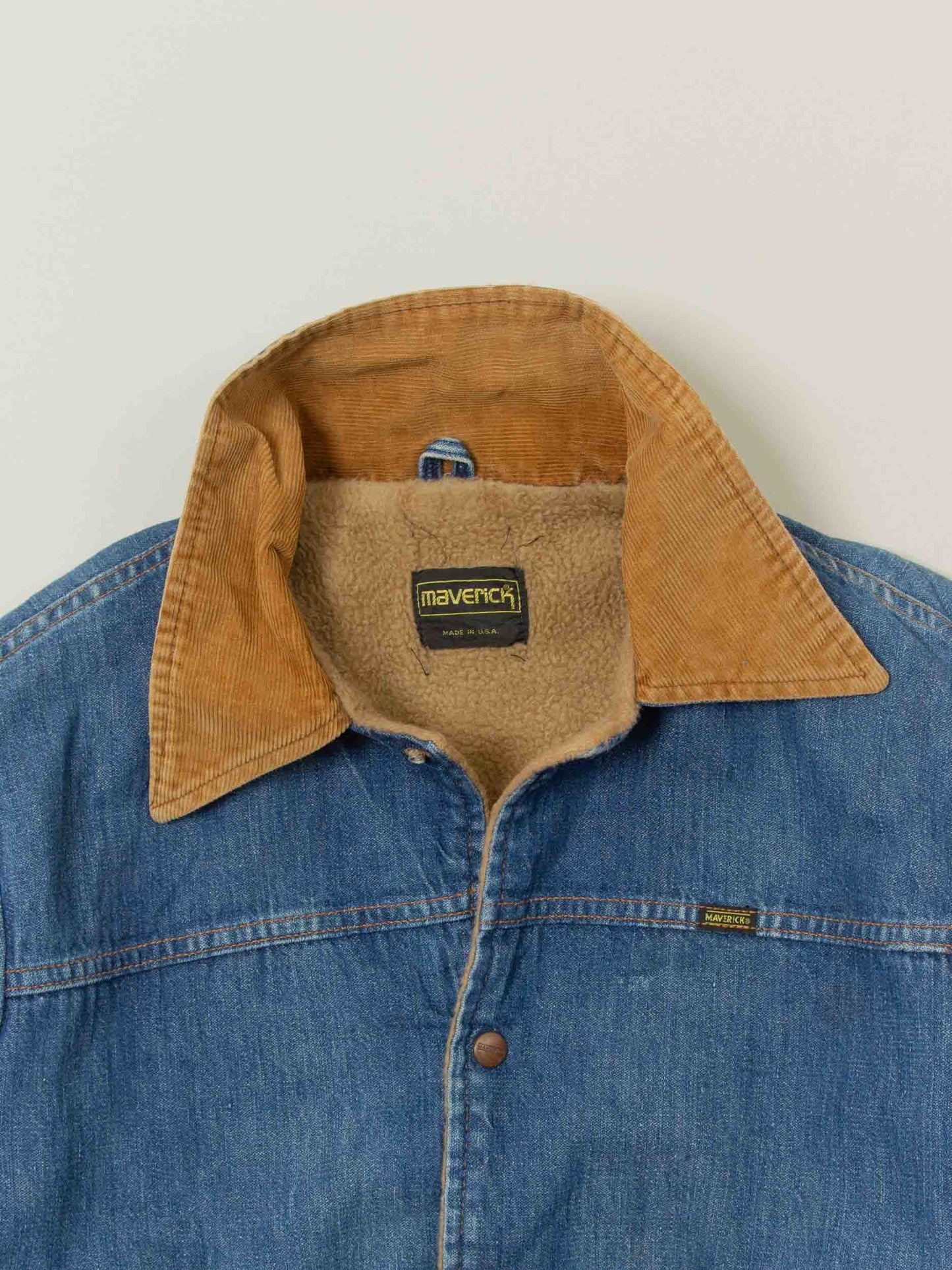 Vtg 1970s Maverick Lined Denim Jacket – Made in USA (S/M)